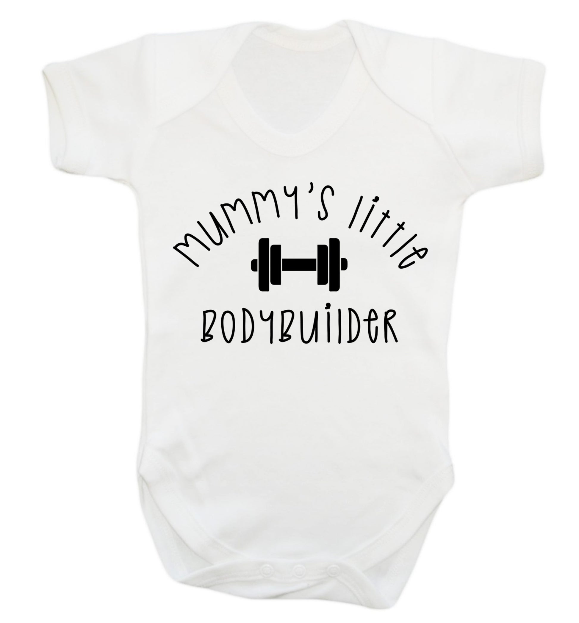 Mummy's little bodybuilder Baby Vest white 18-24 months
