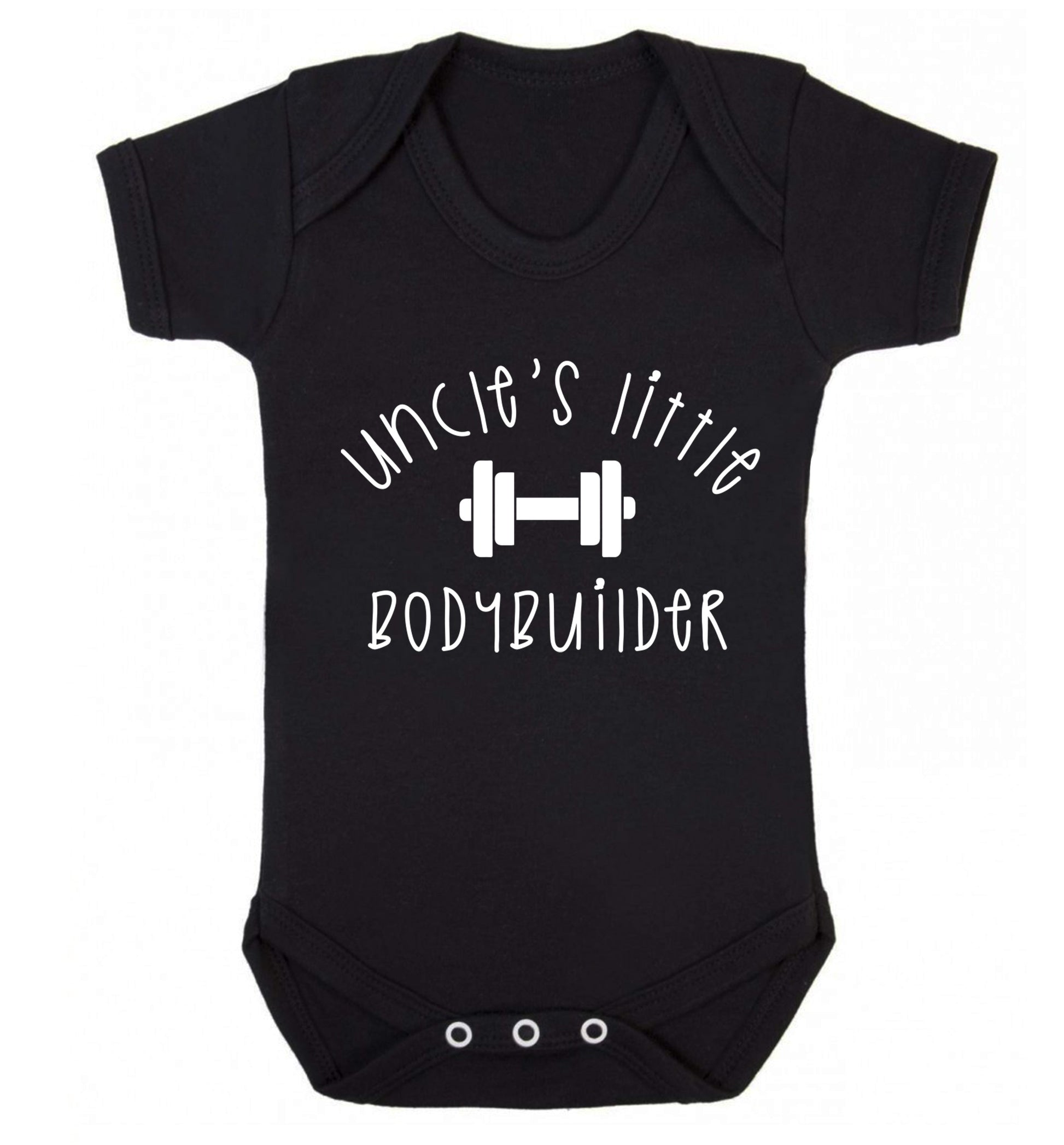 Uncle's little bodybuilder Baby Vest black 18-24 months