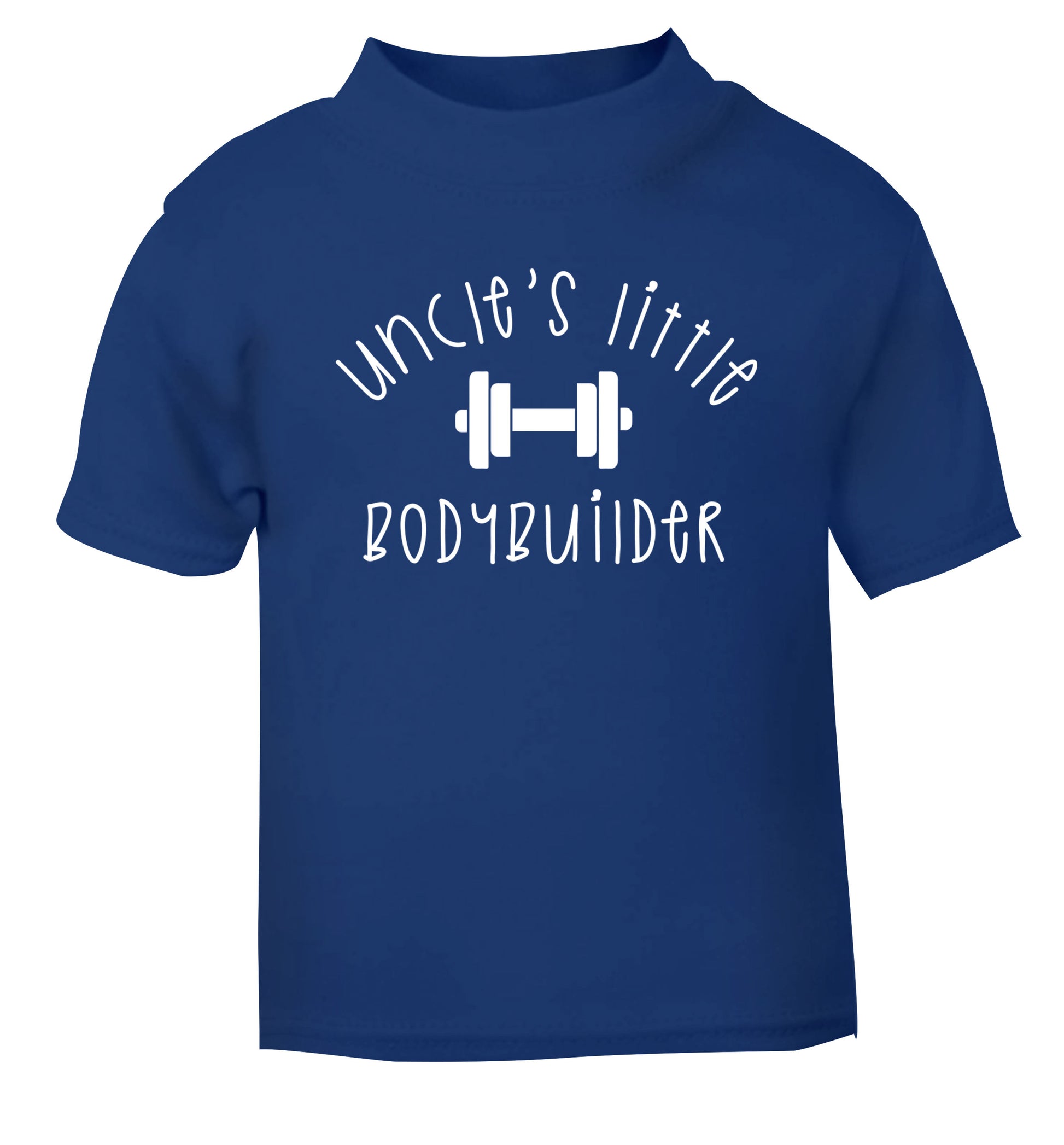 Uncle's little bodybuilder blue Baby Toddler Tshirt 2 Years
