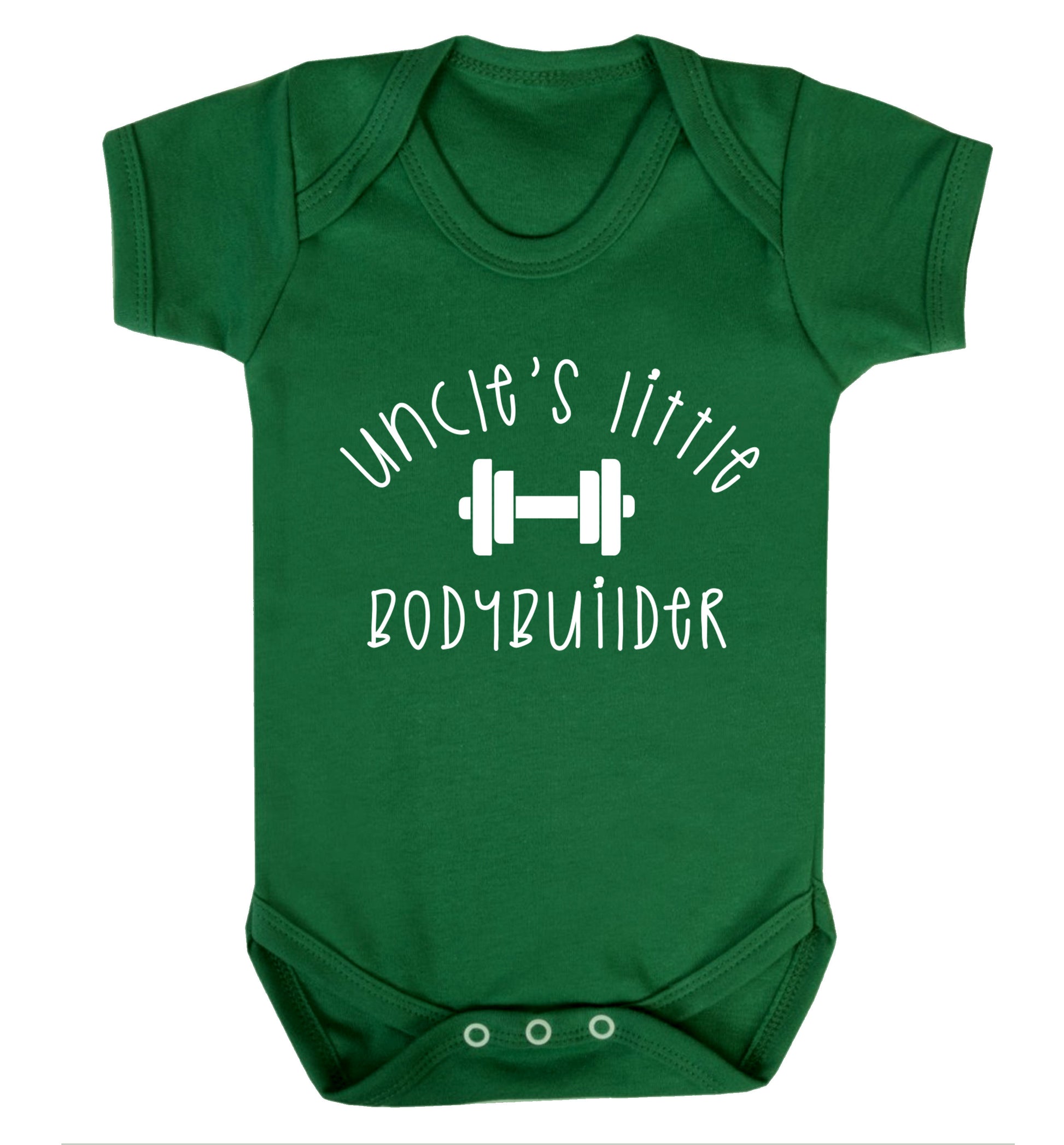 Uncle's little bodybuilder Baby Vest green 18-24 months