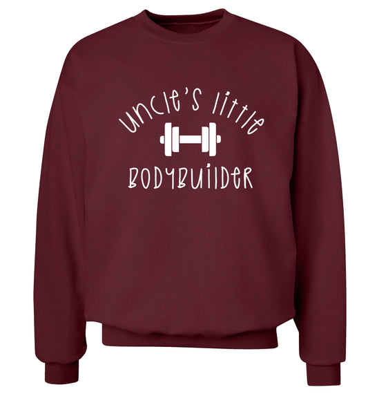 Uncle's little bodybuilder Adult's unisex maroon Sweater 2XL