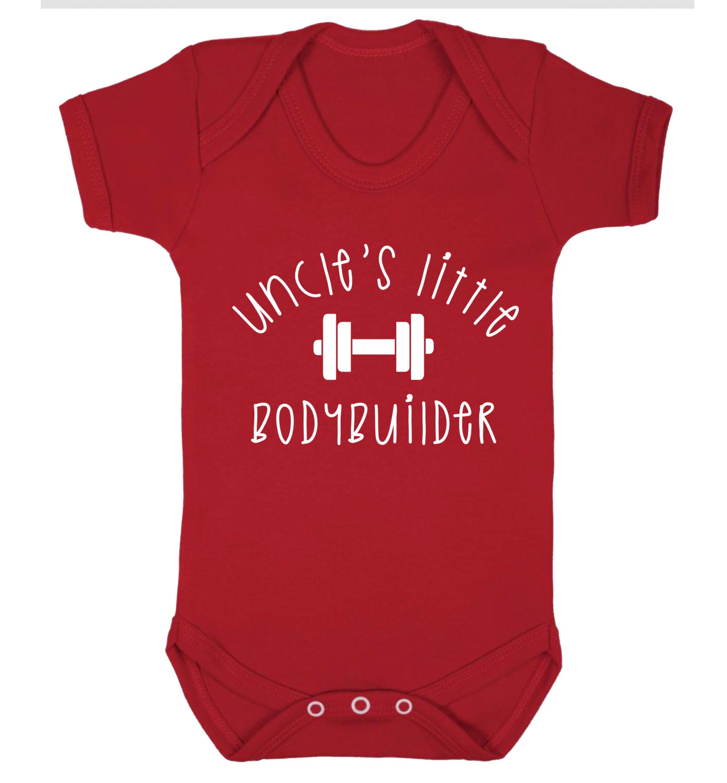 Uncle's little bodybuilder Baby Vest red 18-24 months