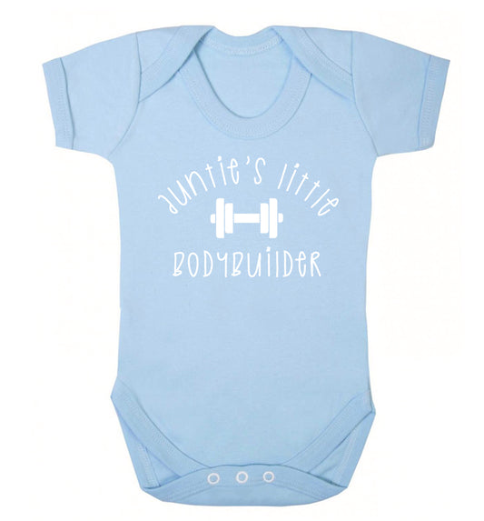 Auntie's little bodybuilder Baby Vest pale blue 18-24 months