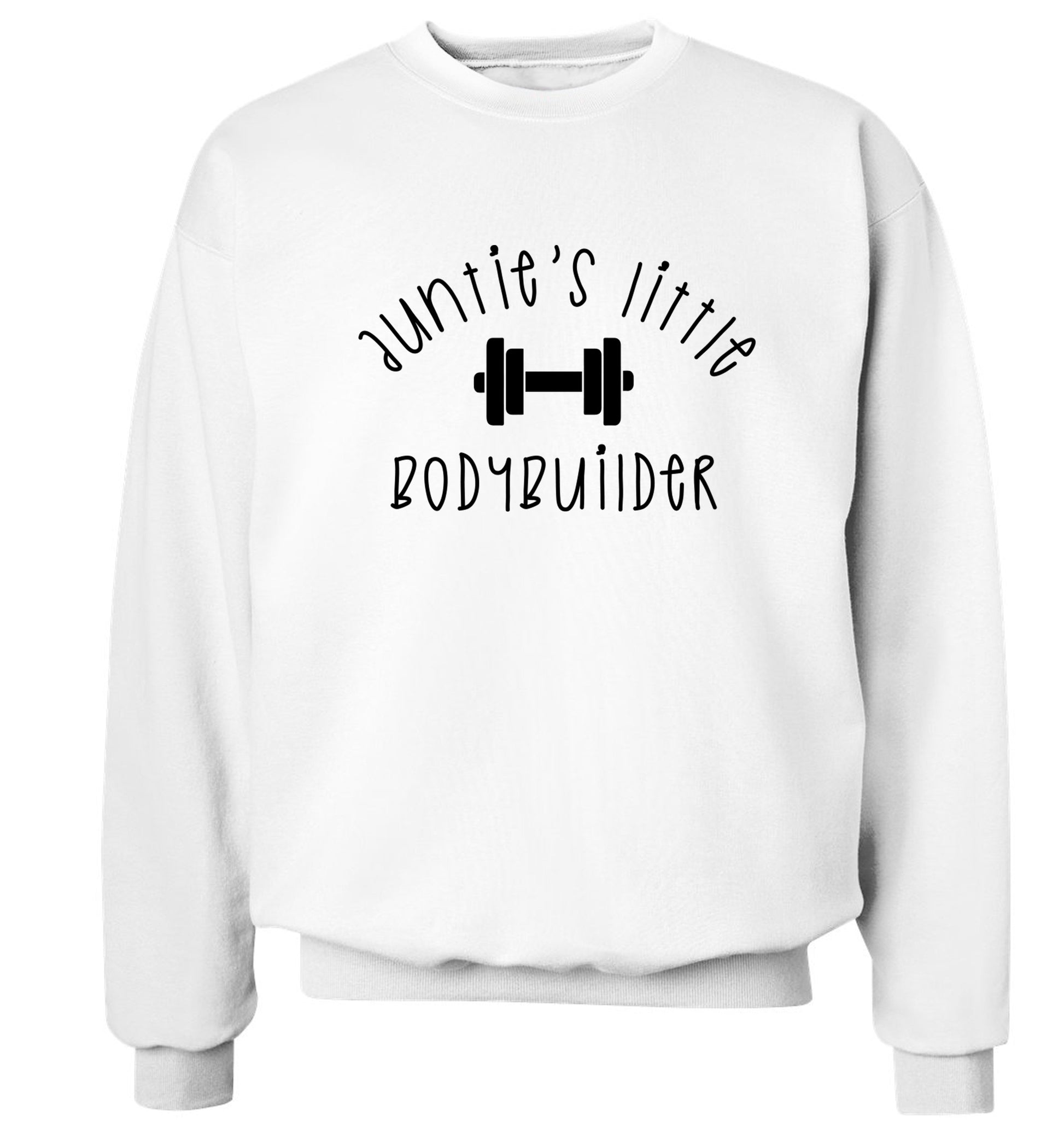 Auntie's little bodybuilder Adult's unisex white Sweater 2XL
