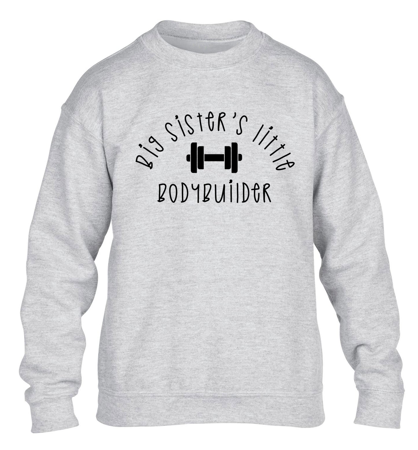 Big sister's little bodybuilder children's grey sweater 12-14 Years