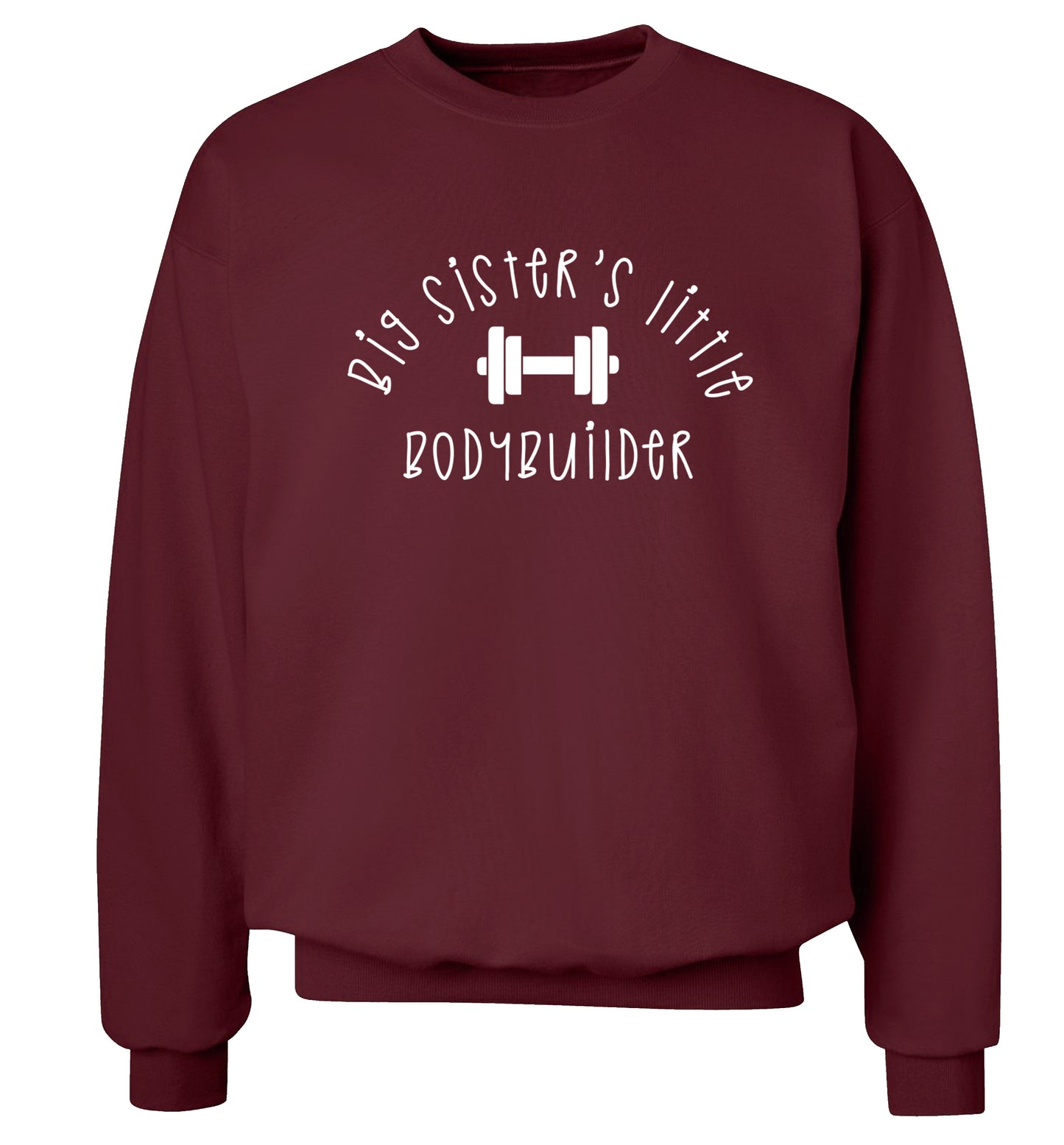 Big sister's little bodybuilder Adult's unisex maroon Sweater 2XL