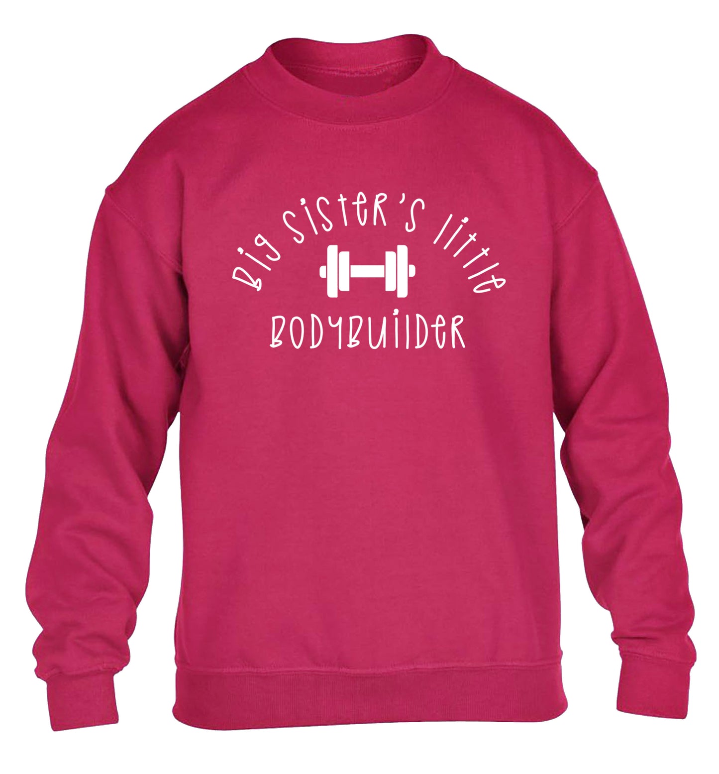 Big sister's little bodybuilder children's pink sweater 12-14 Years