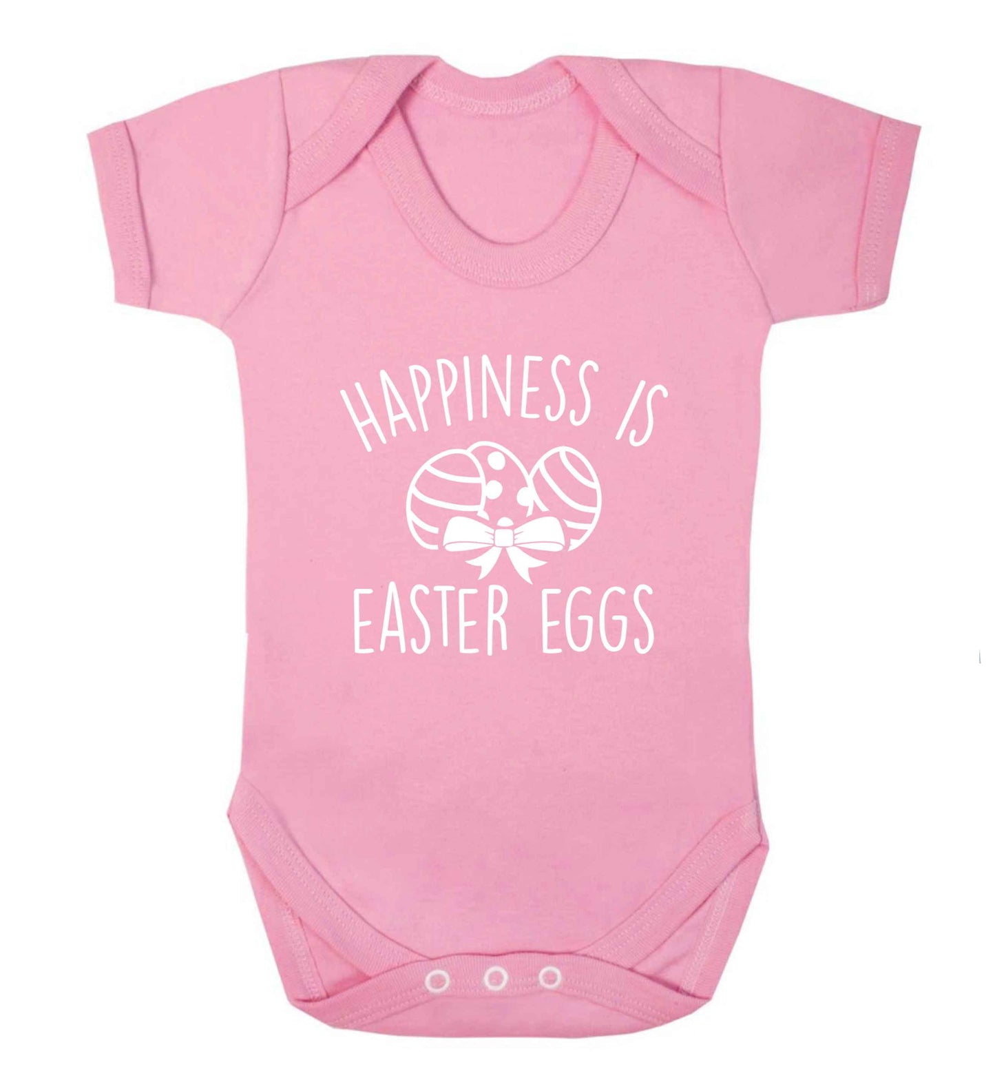 Happiness is Easter eggs baby vest pale pink 18-24 months