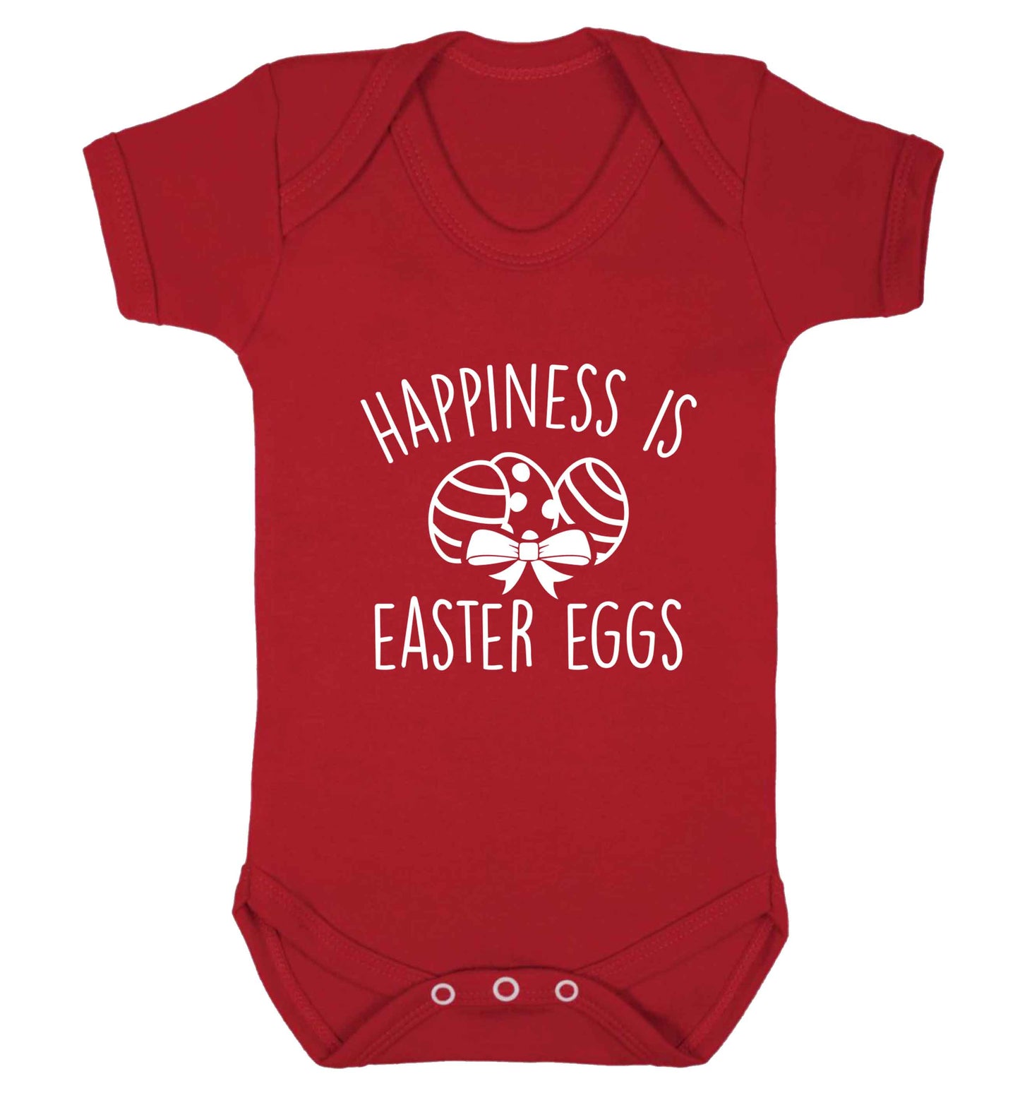 Happiness is Easter eggs baby vest red 18-24 months