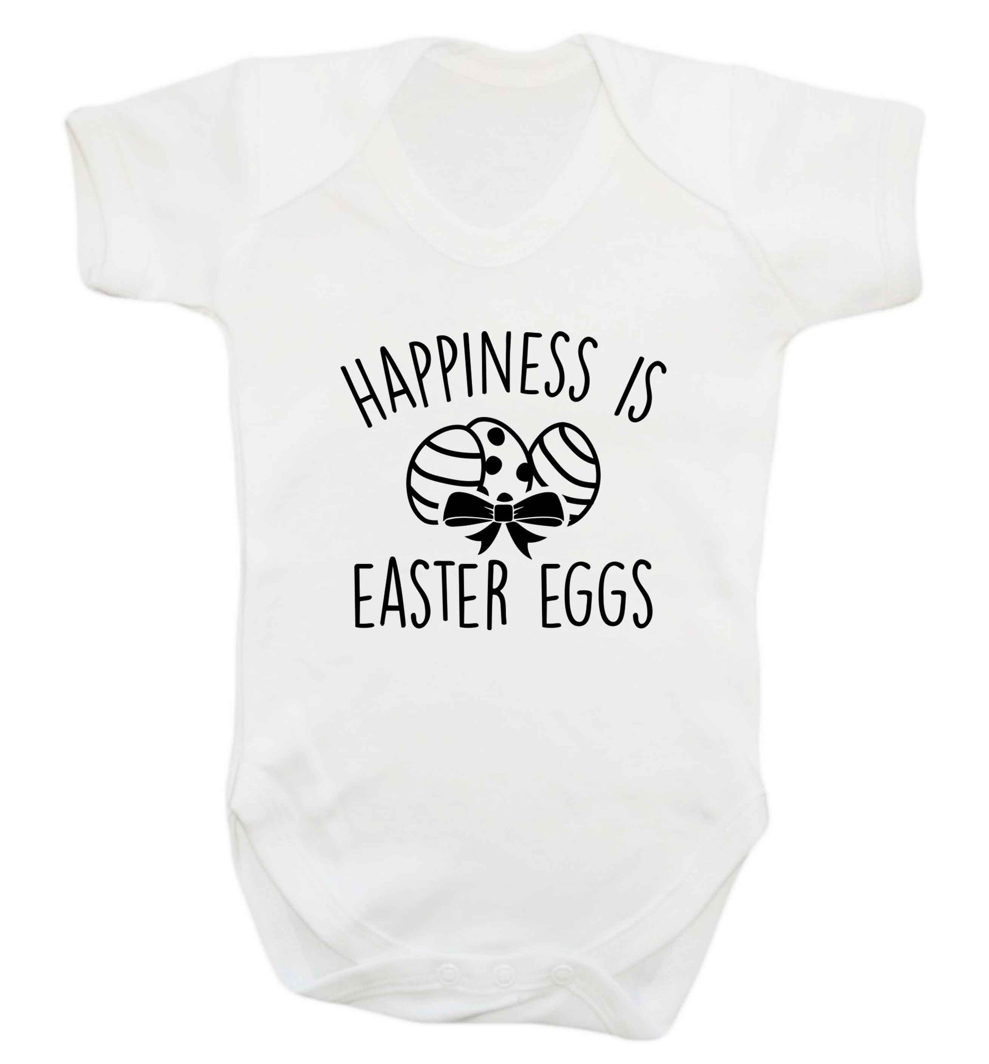 Happiness is Easter eggs baby vest white 18-24 months
