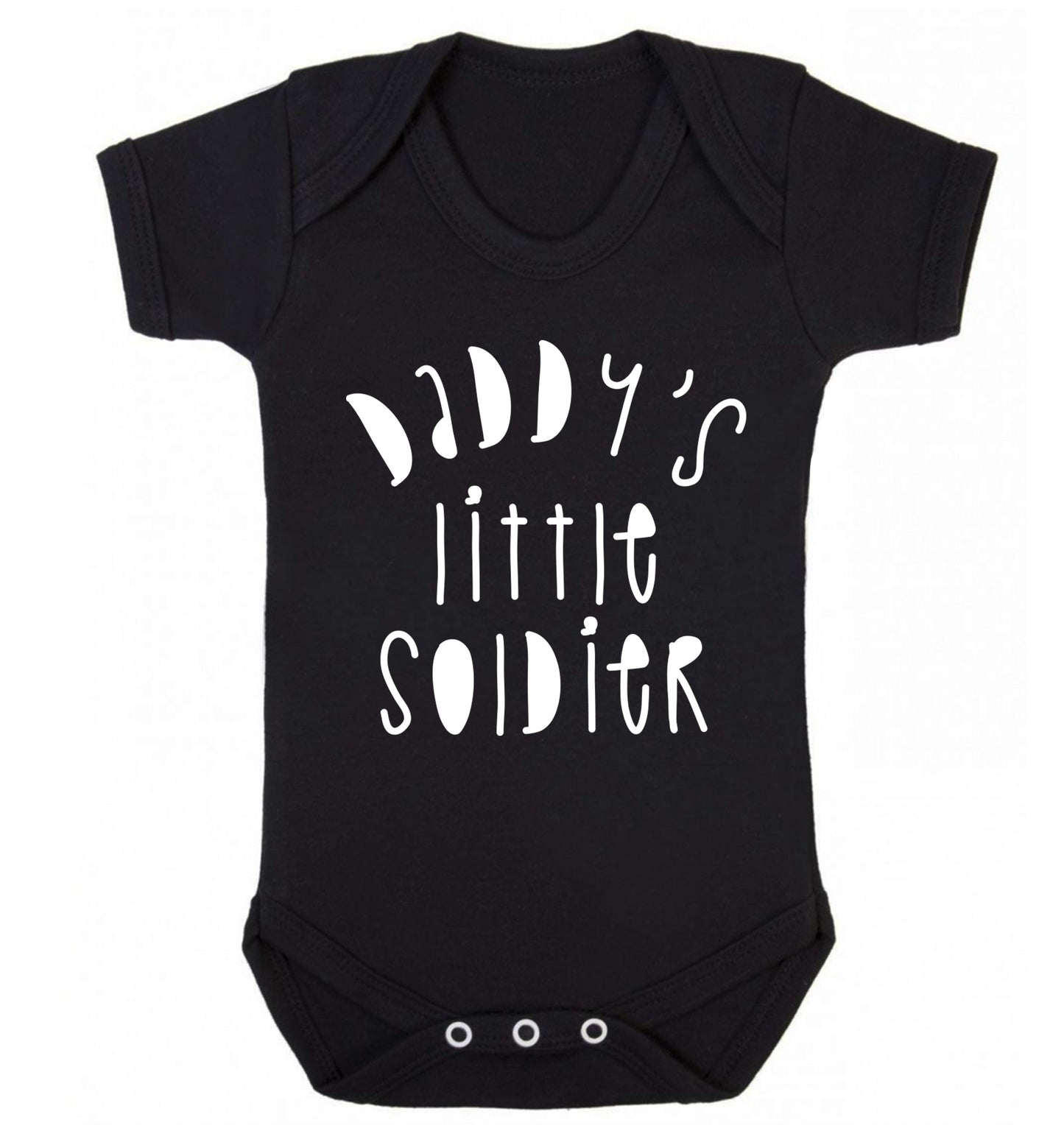 Daddy's little soldier Baby Vest black 18-24 months