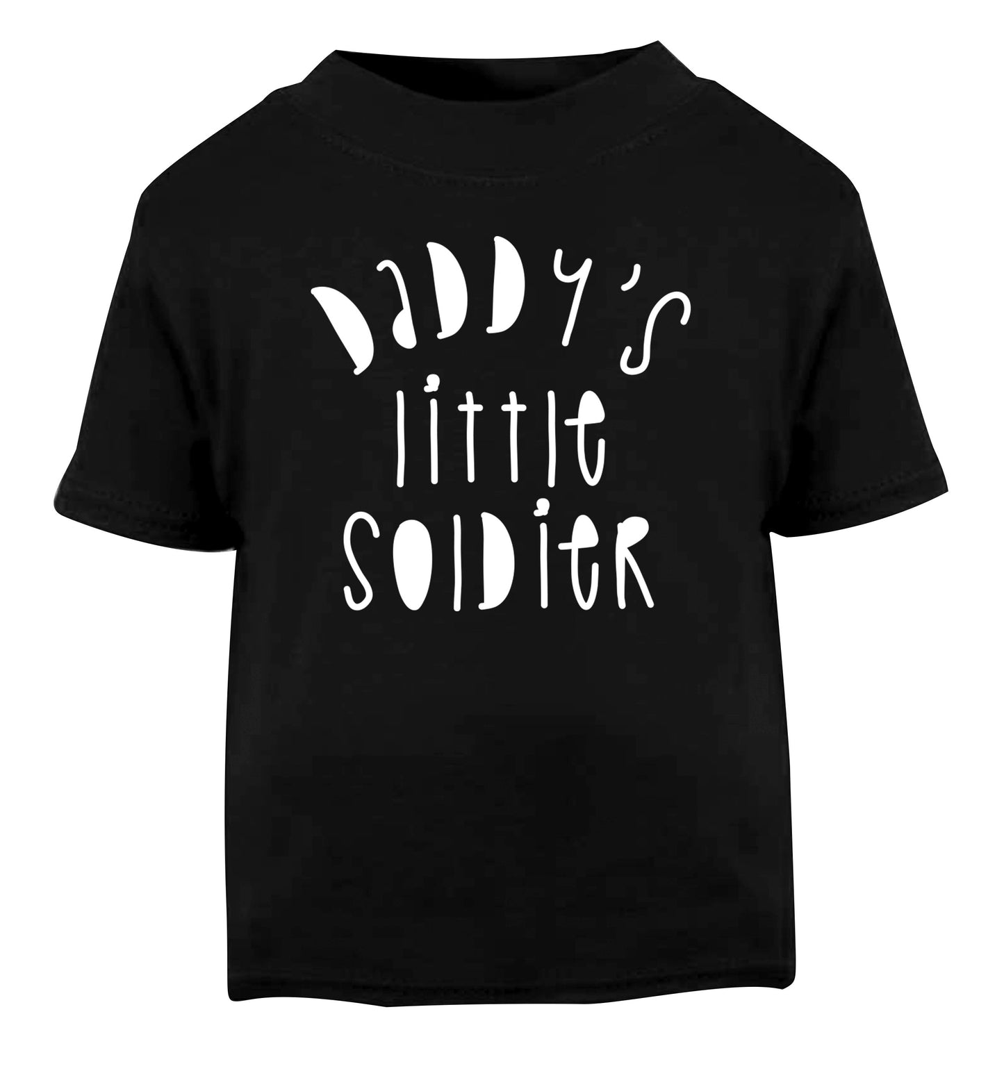 Daddy's little soldier Black Baby Toddler Tshirt 2 years