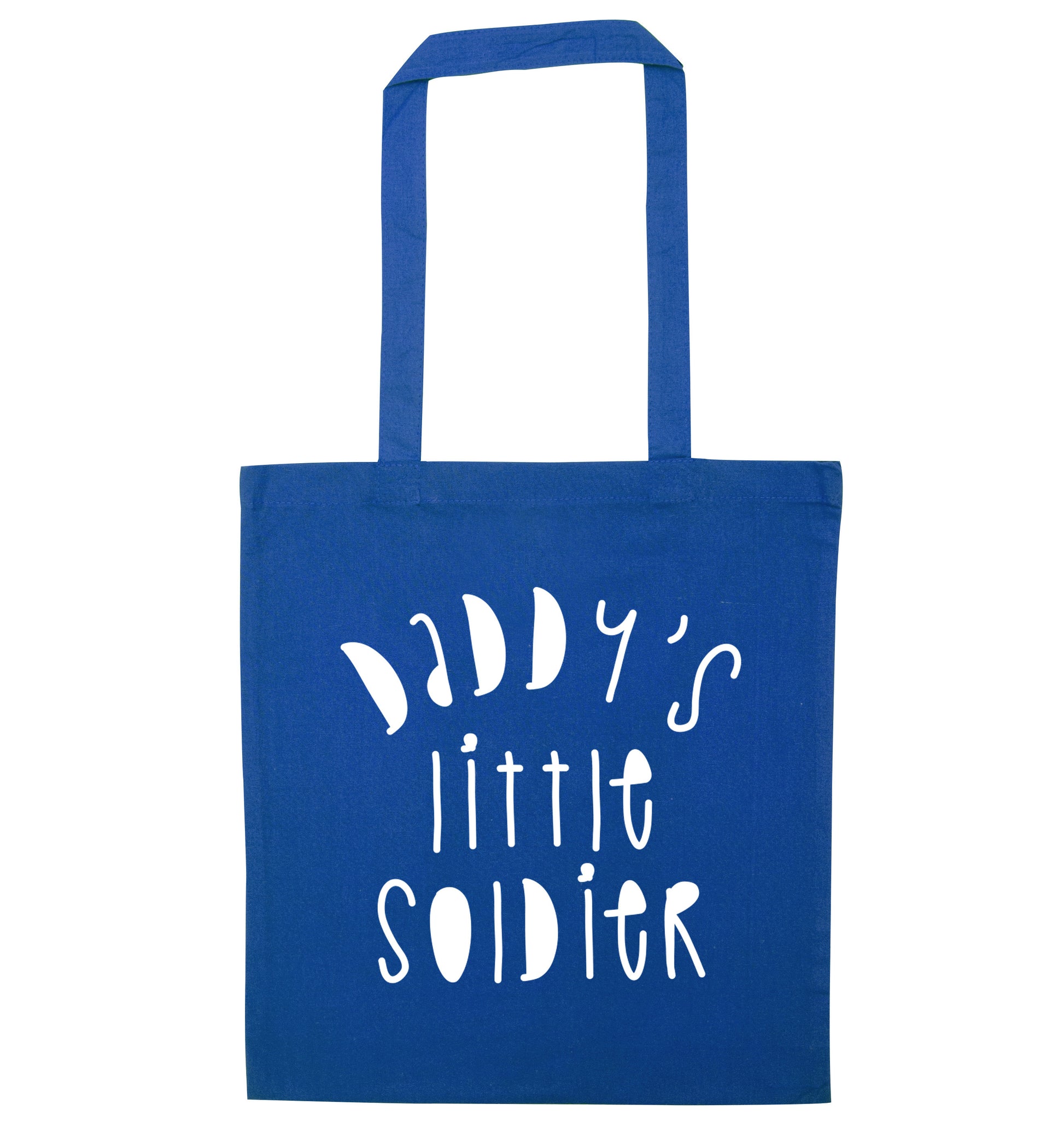 Daddy's little soldier blue tote bag