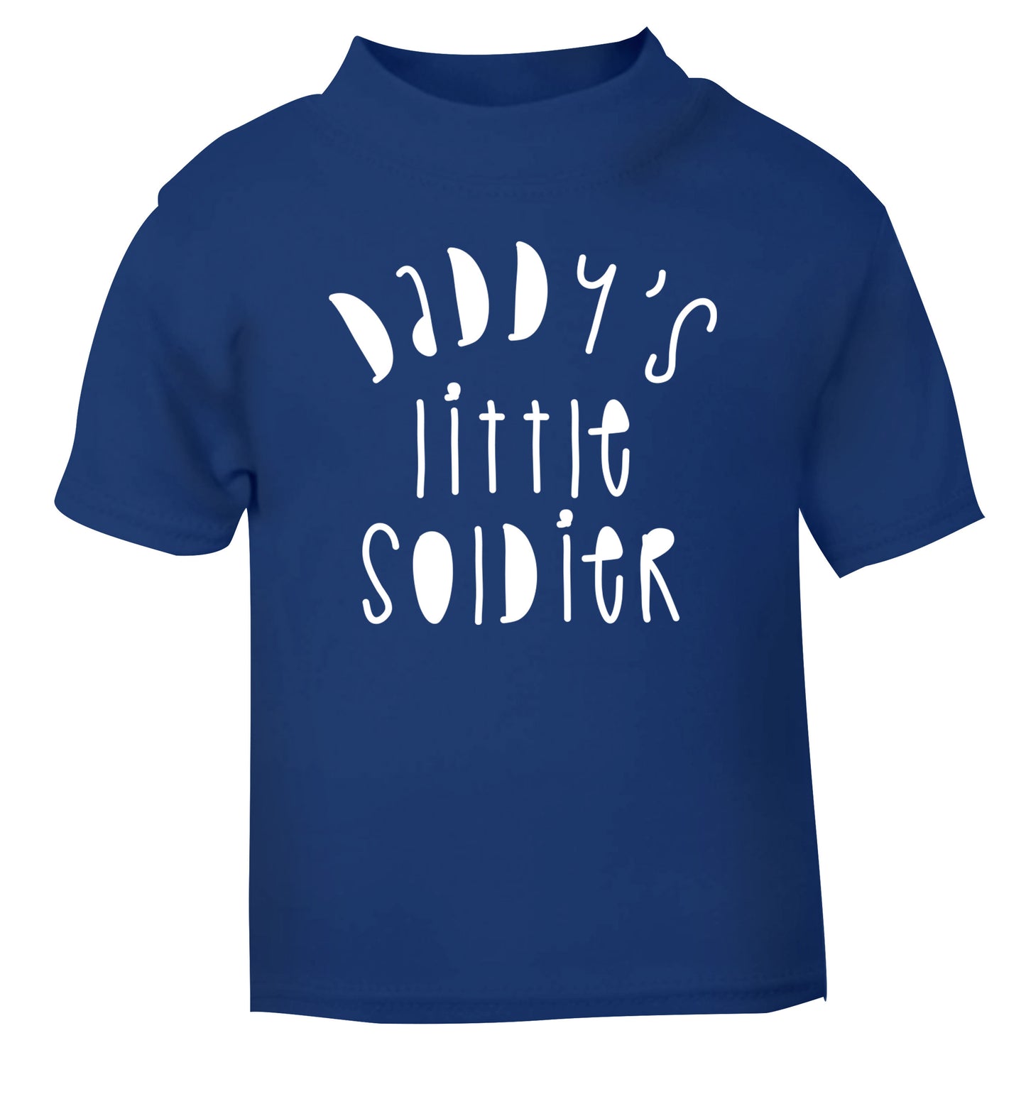 Daddy's little soldier blue Baby Toddler Tshirt 2 Years