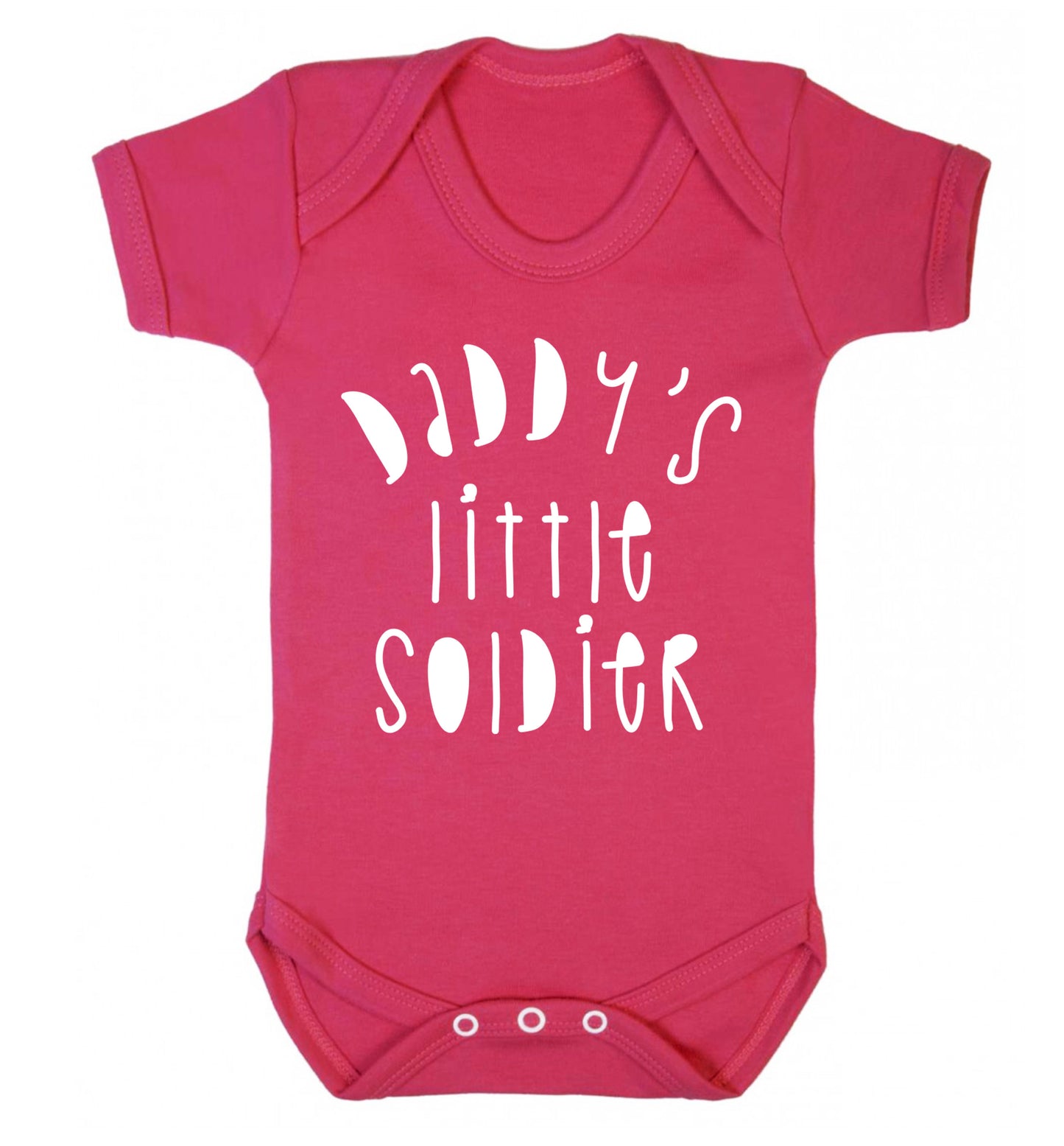 Daddy's little soldier Baby Vest dark pink 18-24 months