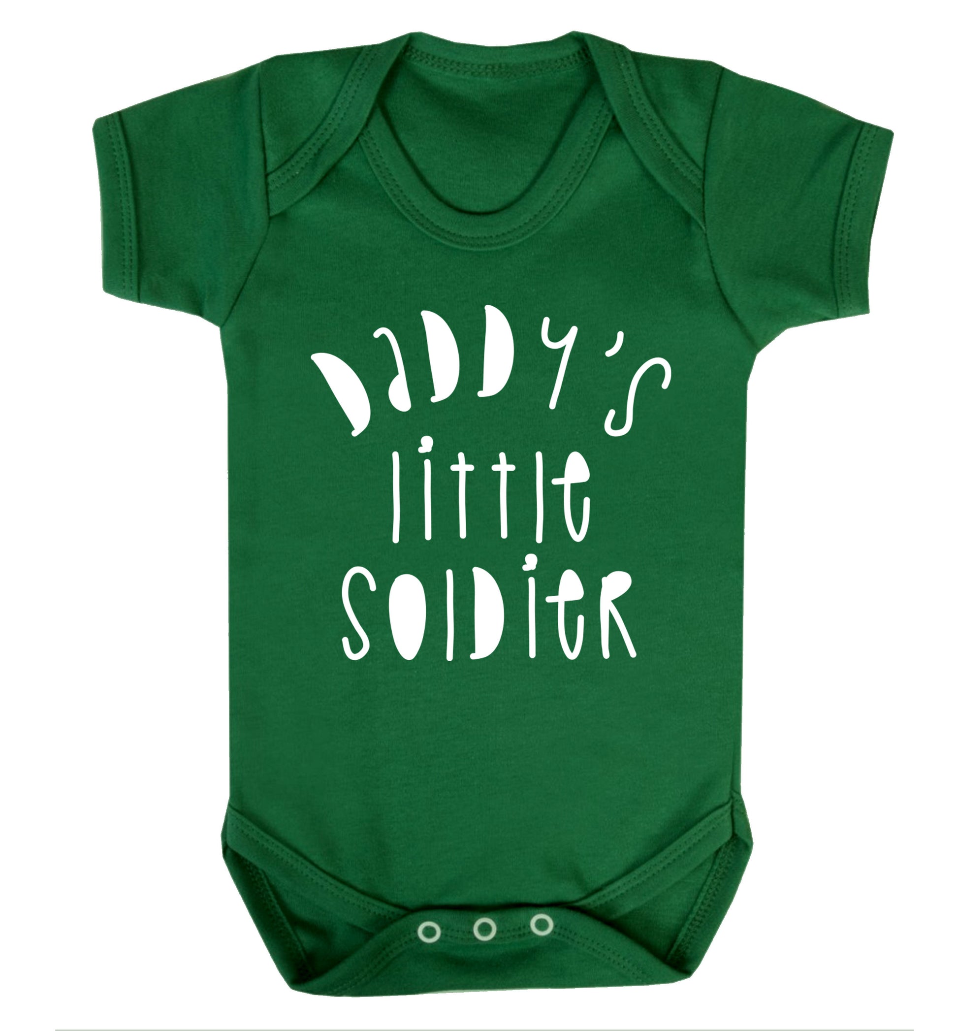 Daddy's little soldier Baby Vest green 18-24 months