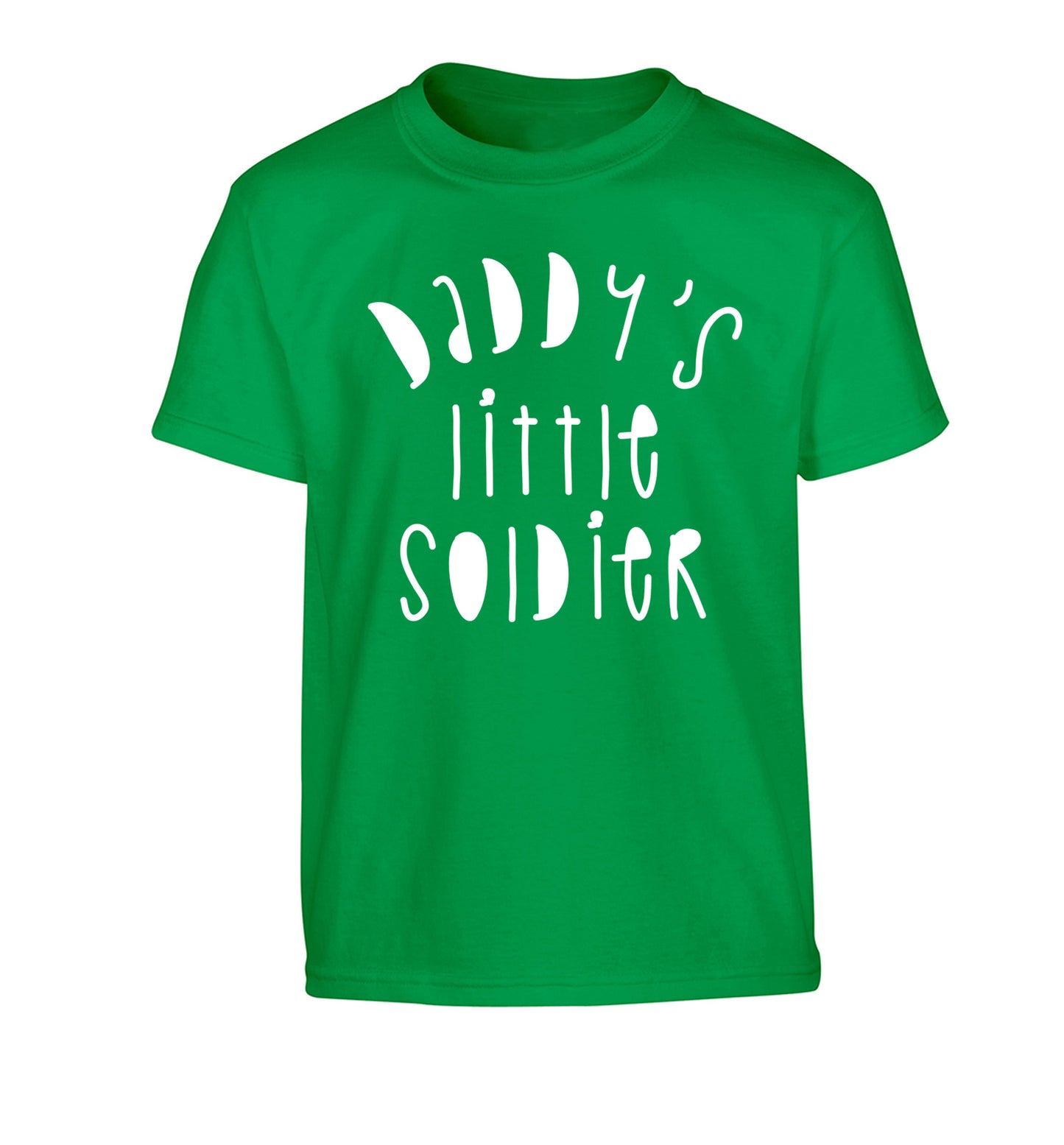 Daddy's little soldier Children's green Tshirt 12-14 Years