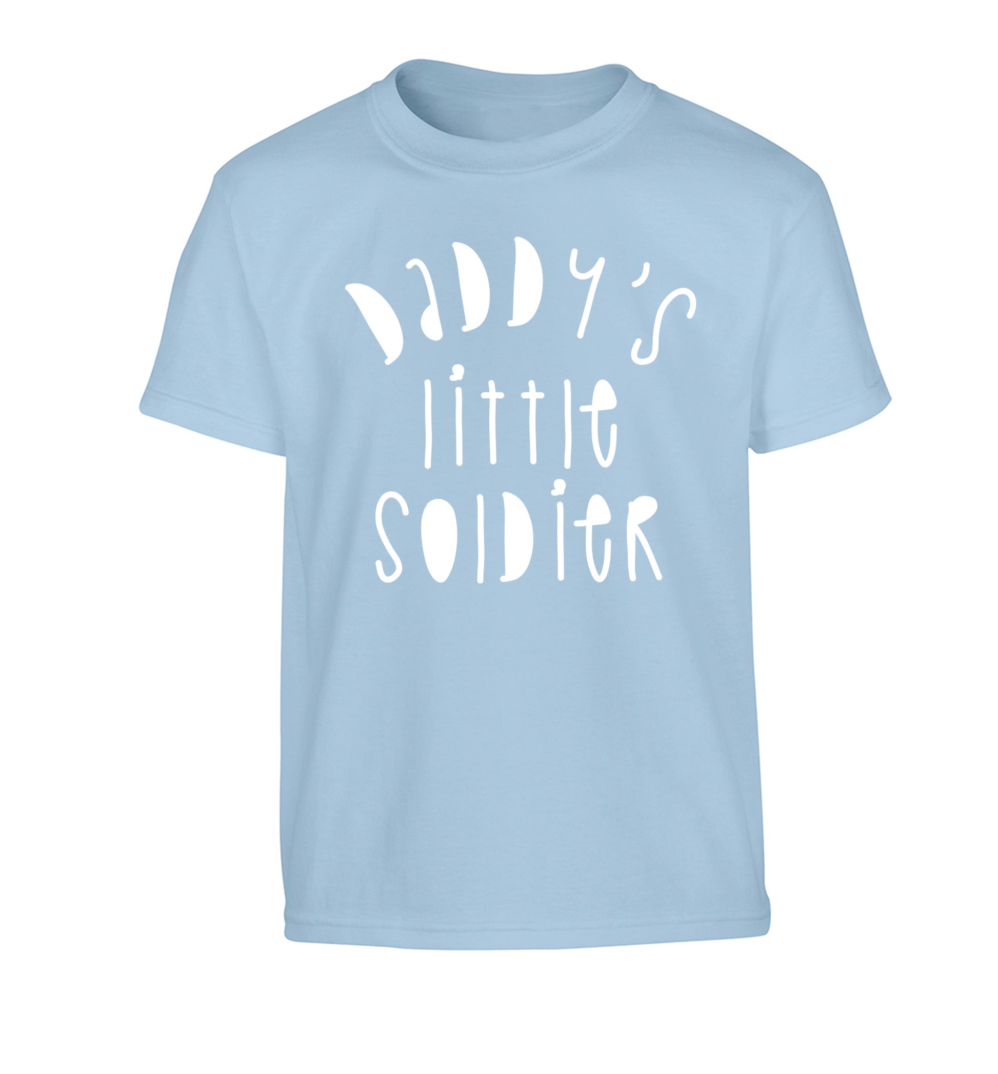 Daddy's little soldier Children's light blue Tshirt 12-14 Years
