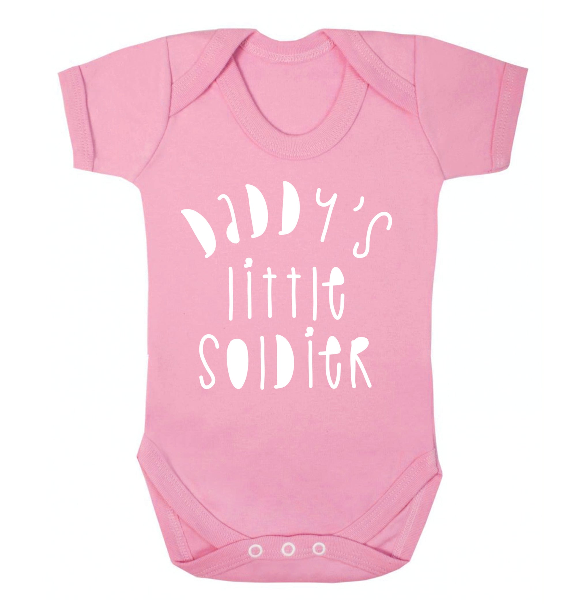 Daddy's little soldier Baby Vest pale pink 18-24 months
