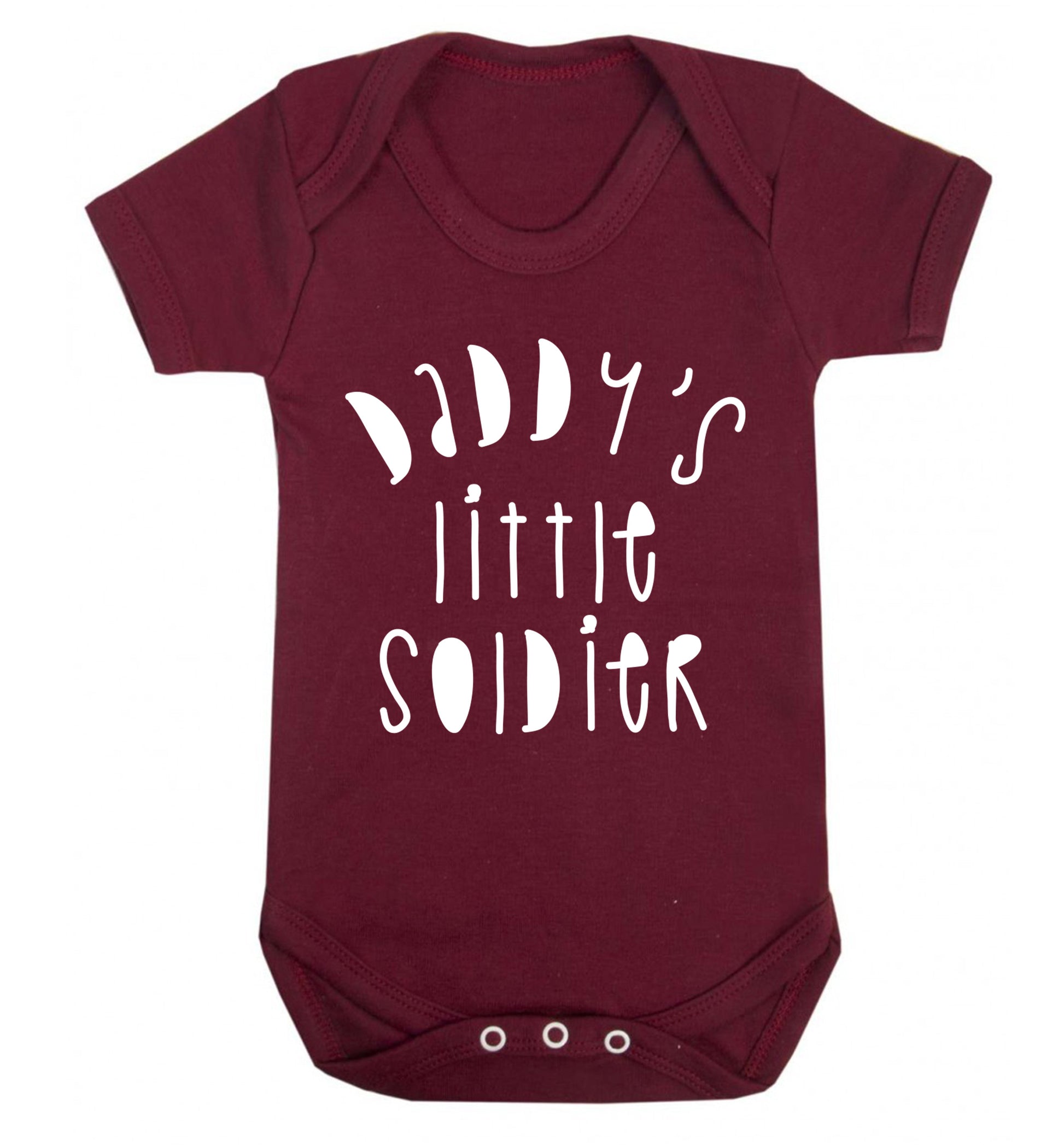 Daddy's little soldier Baby Vest maroon 18-24 months