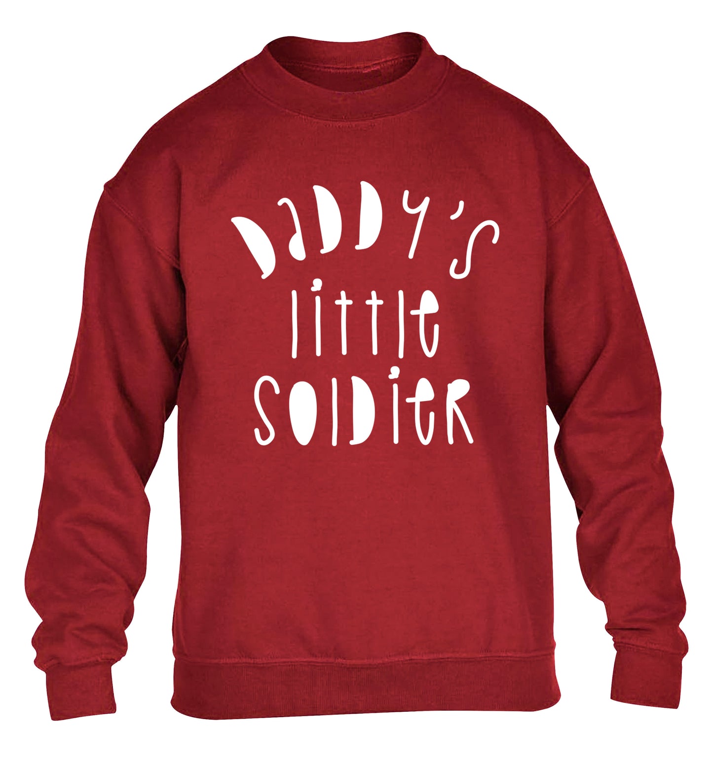 Daddy's little soldier children's grey sweater 12-14 Years