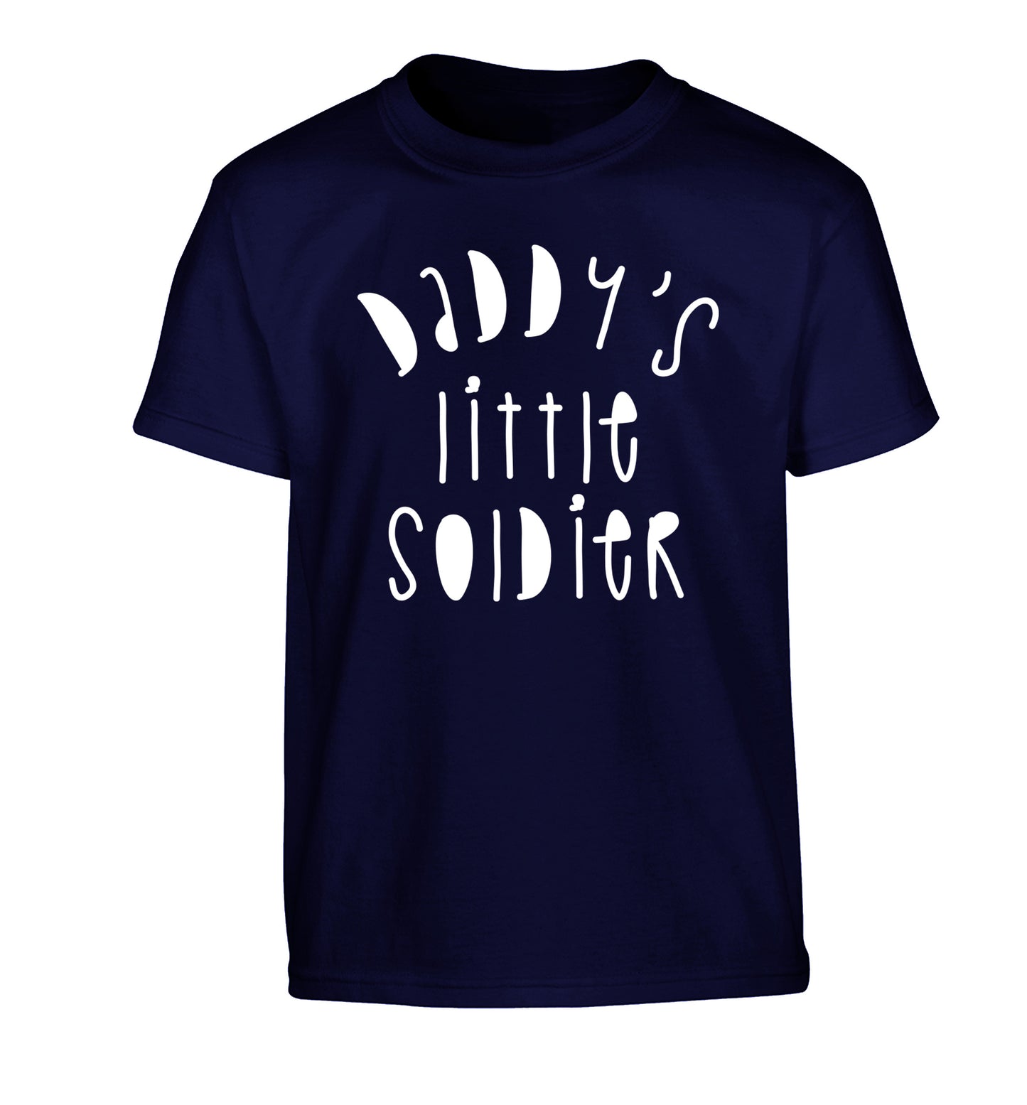 Daddy's little soldier Children's navy Tshirt 12-14 Years