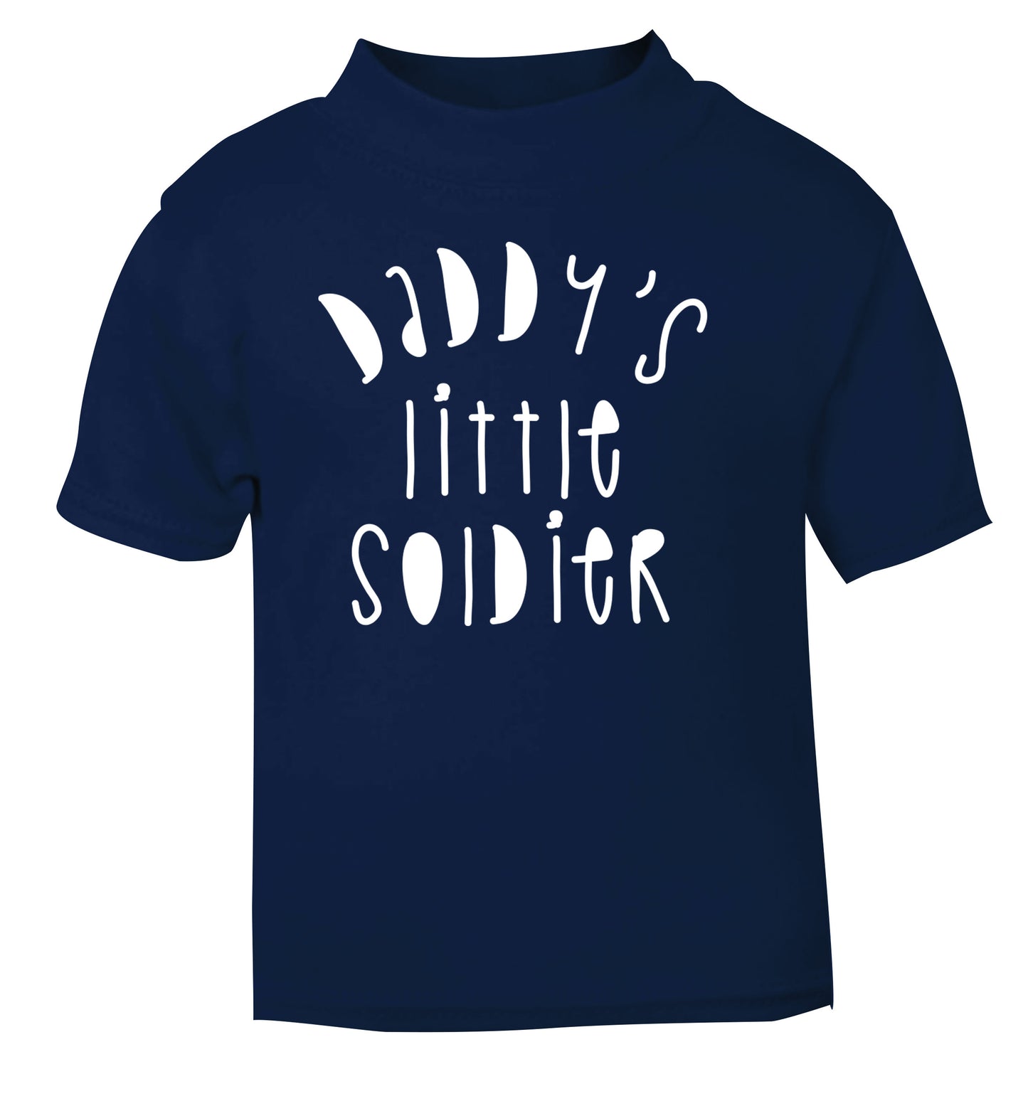 Daddy's little soldier navy Baby Toddler Tshirt 2 Years