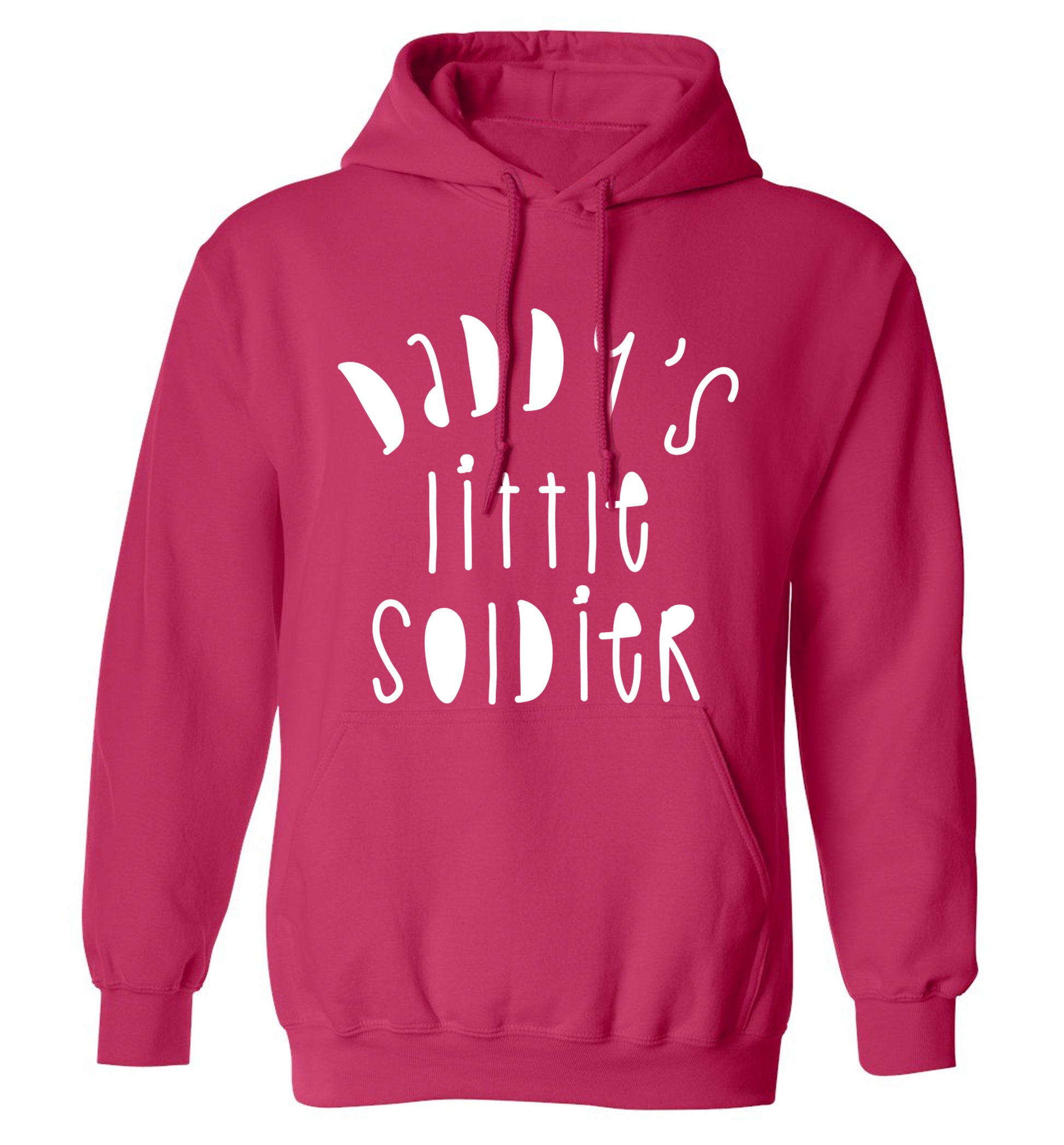 Daddy's little soldier adults unisex pink hoodie 2XL