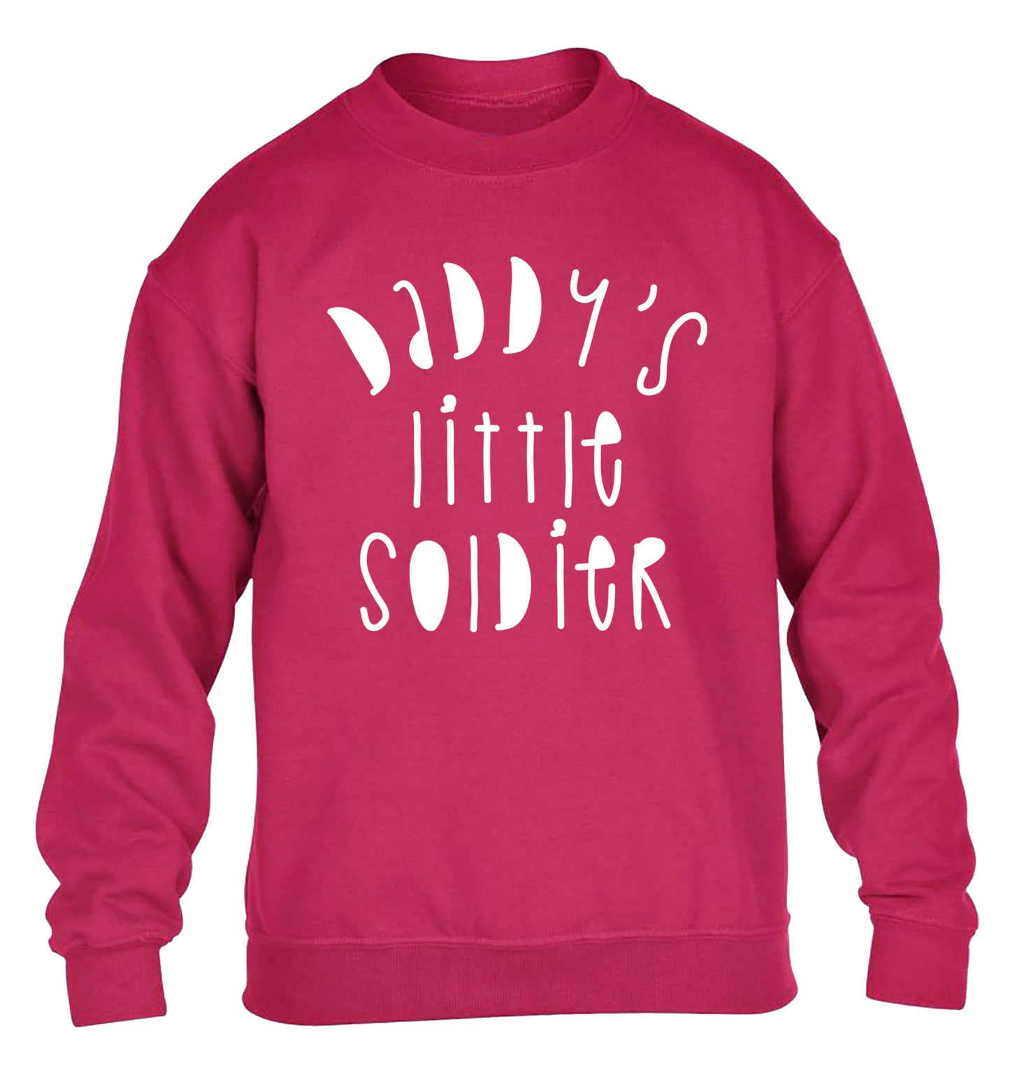 Daddy's little soldier children's pink sweater 12-14 Years