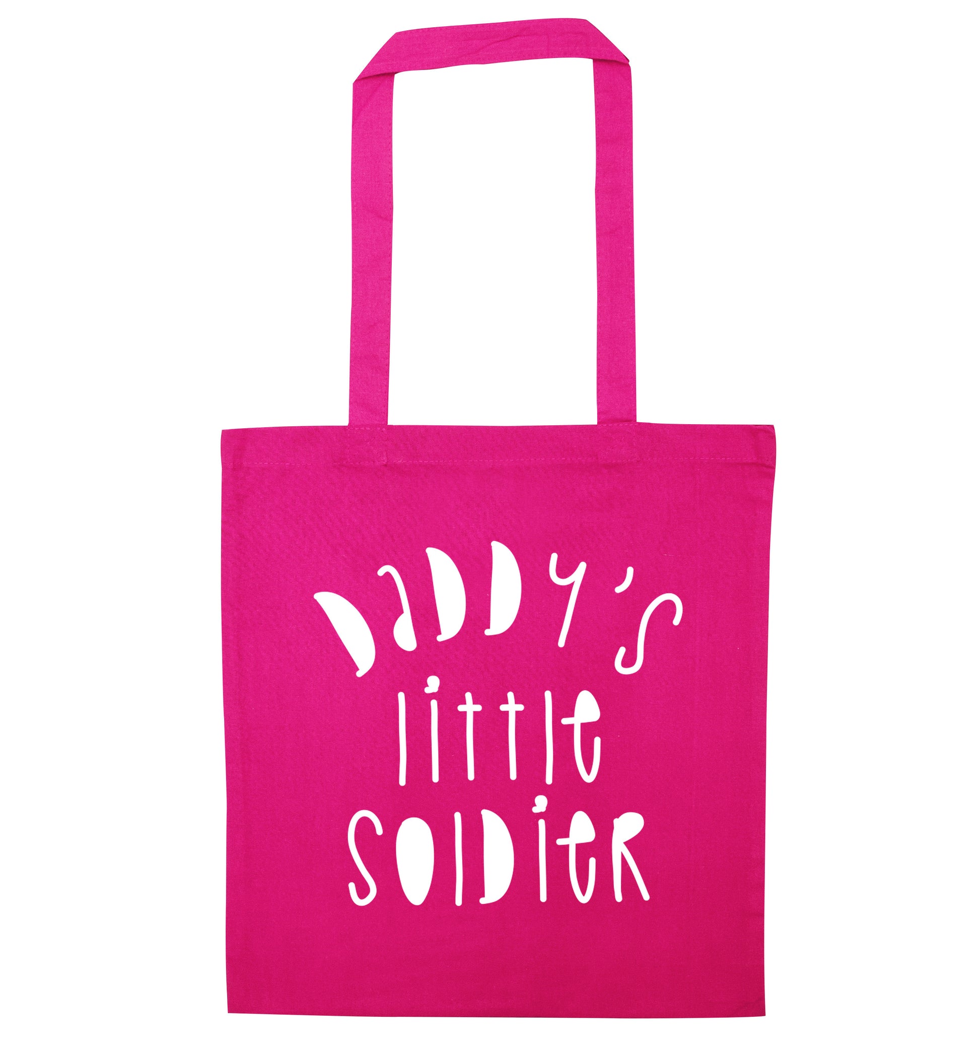 Daddy's little soldier pink tote bag