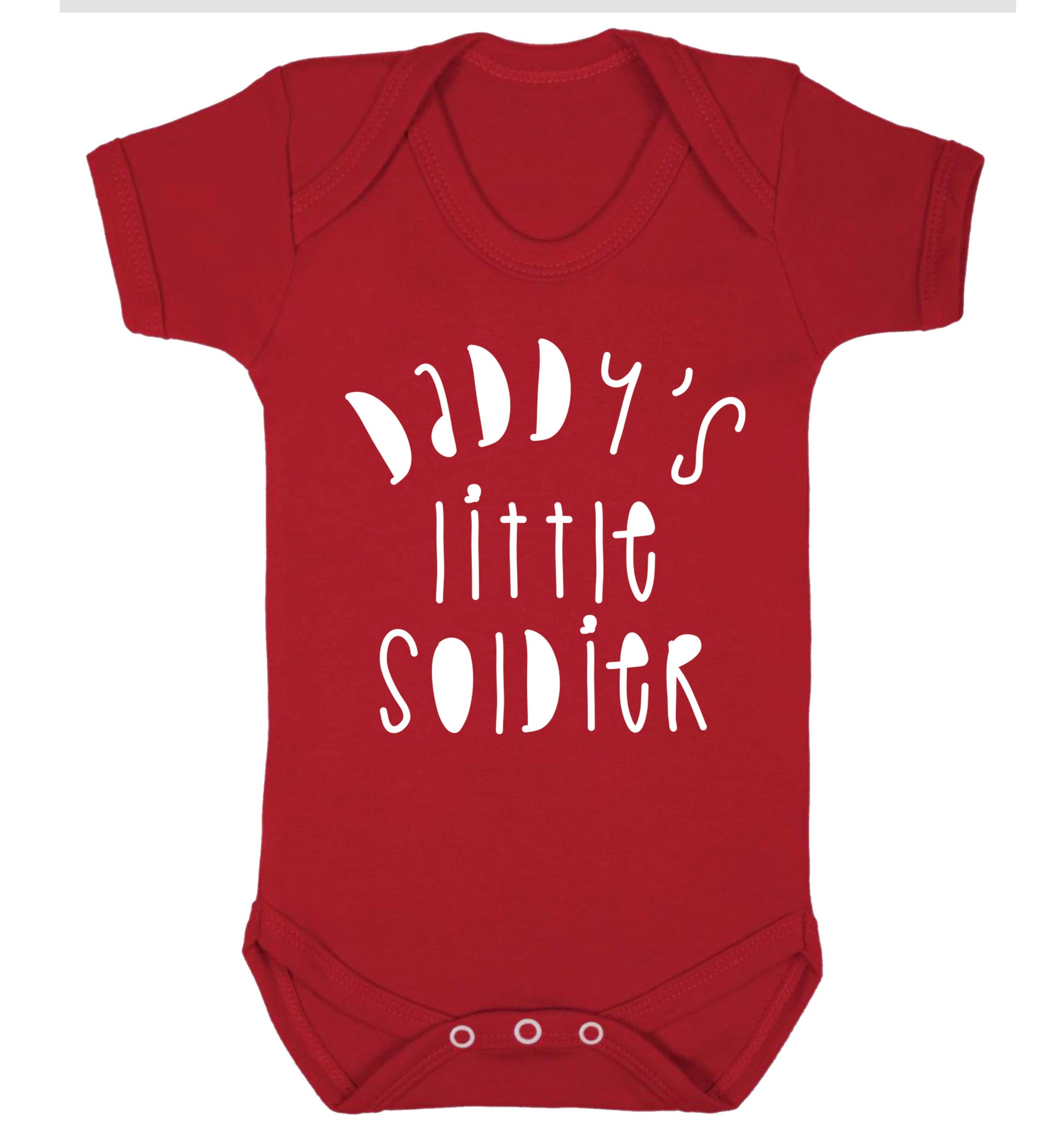 Daddy's little soldier Baby Vest red 18-24 months