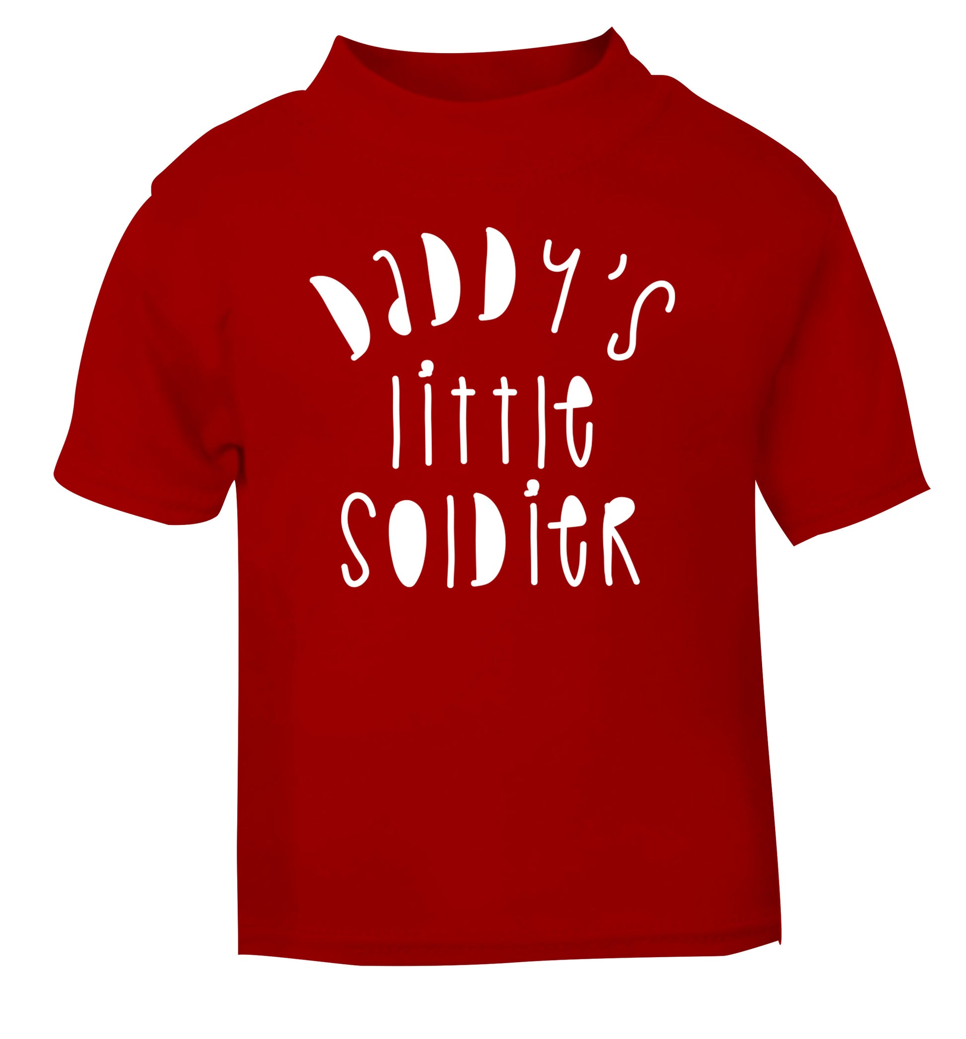 Daddy's little soldier red Baby Toddler Tshirt 2 Years