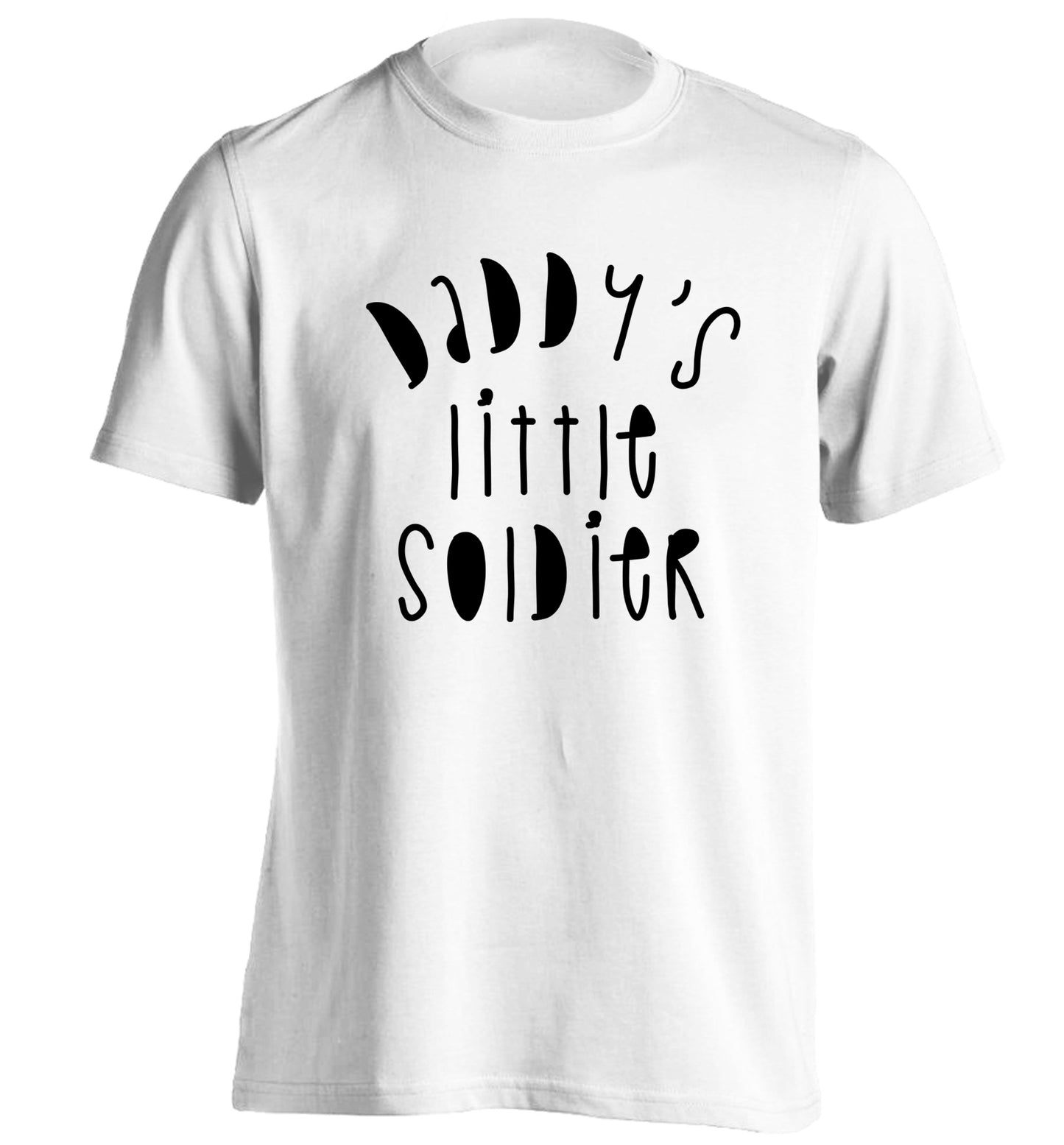 Daddy's little soldier adults unisex white Tshirt 2XL