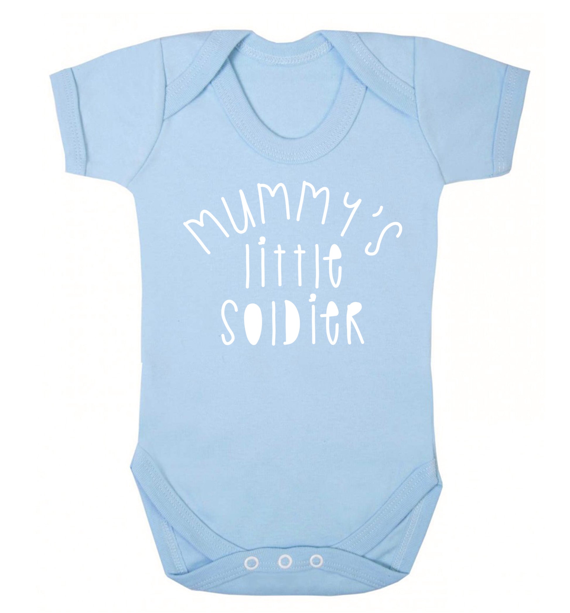 Mummy's little soldier Baby Vest pale blue 18-24 months