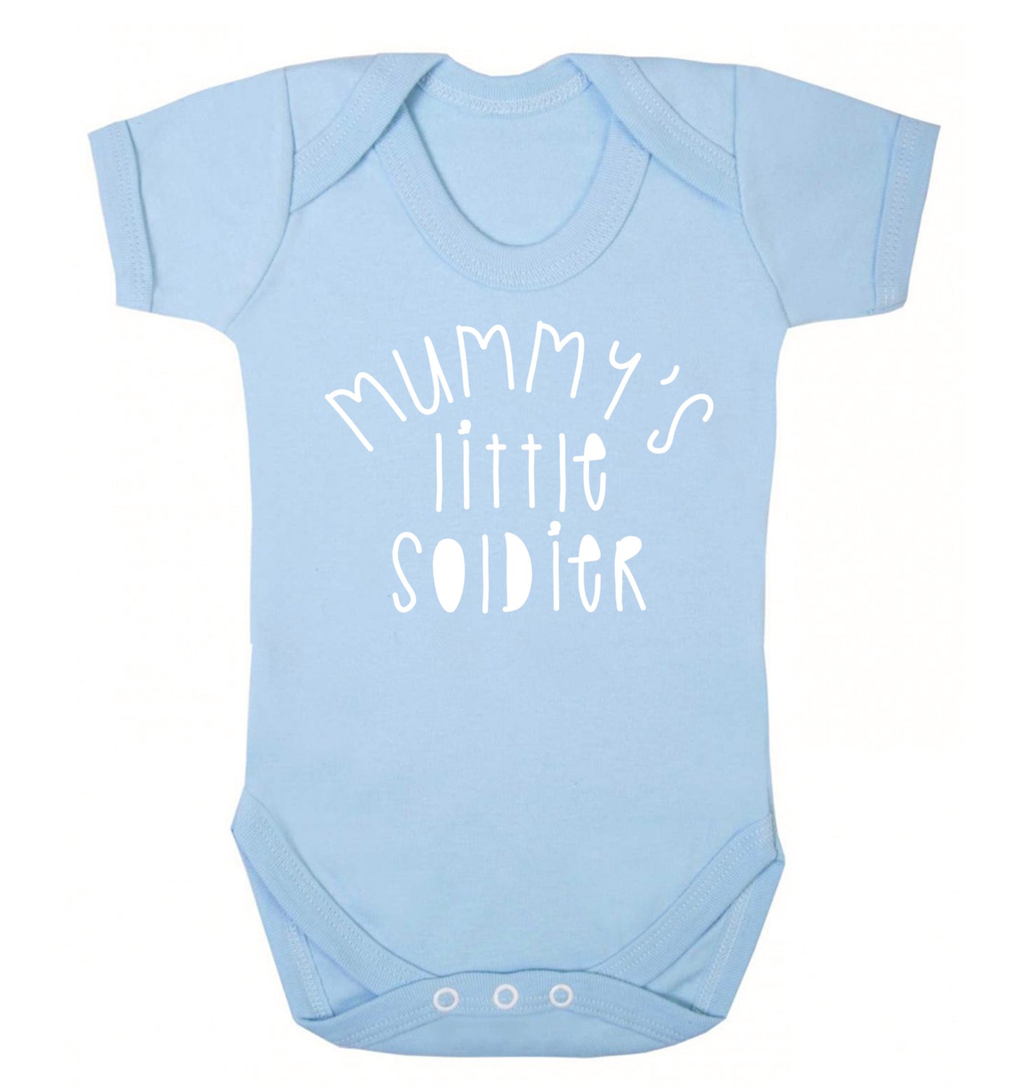 Mummy's little soldier Baby Vest pale blue 18-24 months