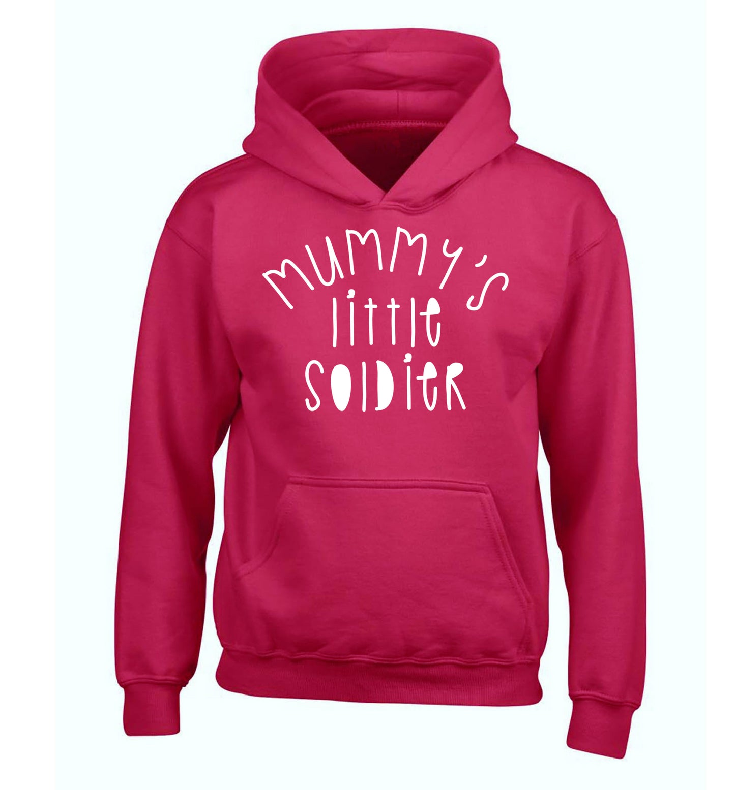 Mummy's little soldier children's pink hoodie 12-14 Years