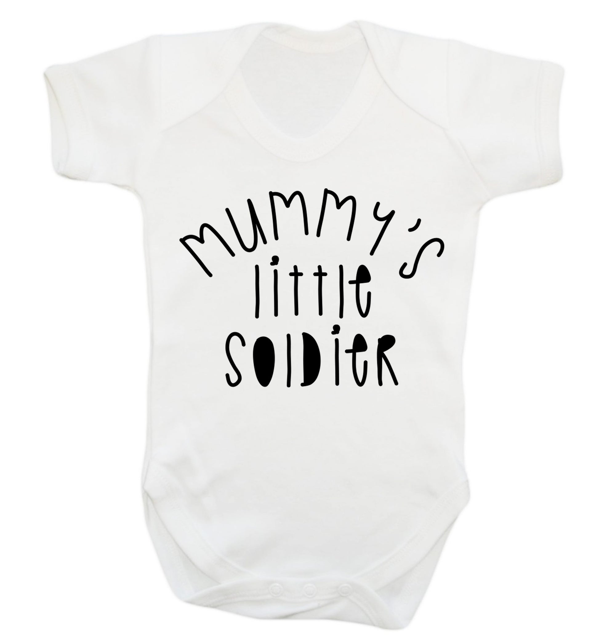 Mummy's little soldier Baby Vest white 18-24 months