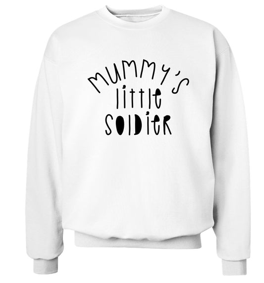 Mummy's little soldier Adult's unisex white Sweater 2XL
