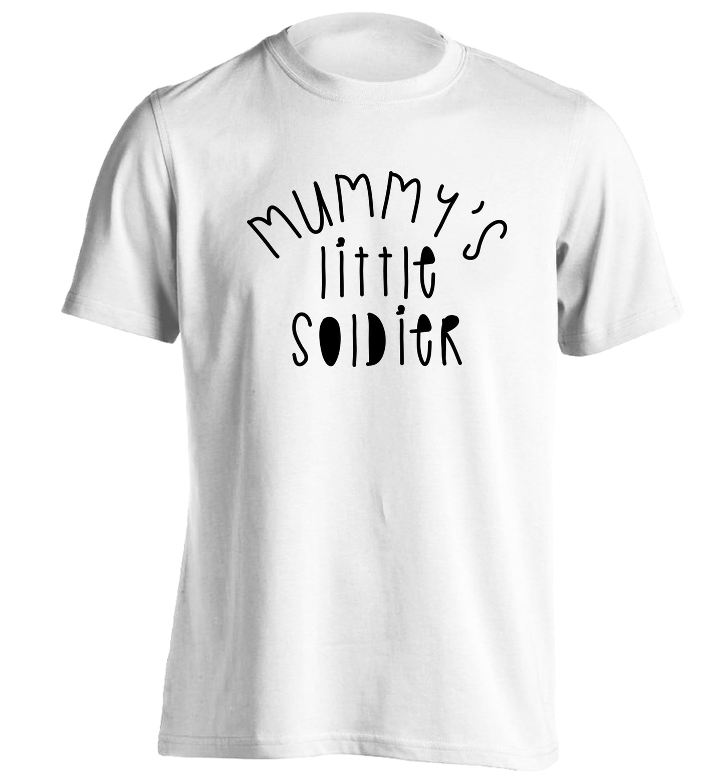 Mummy's little soldier adults unisex white Tshirt 2XL