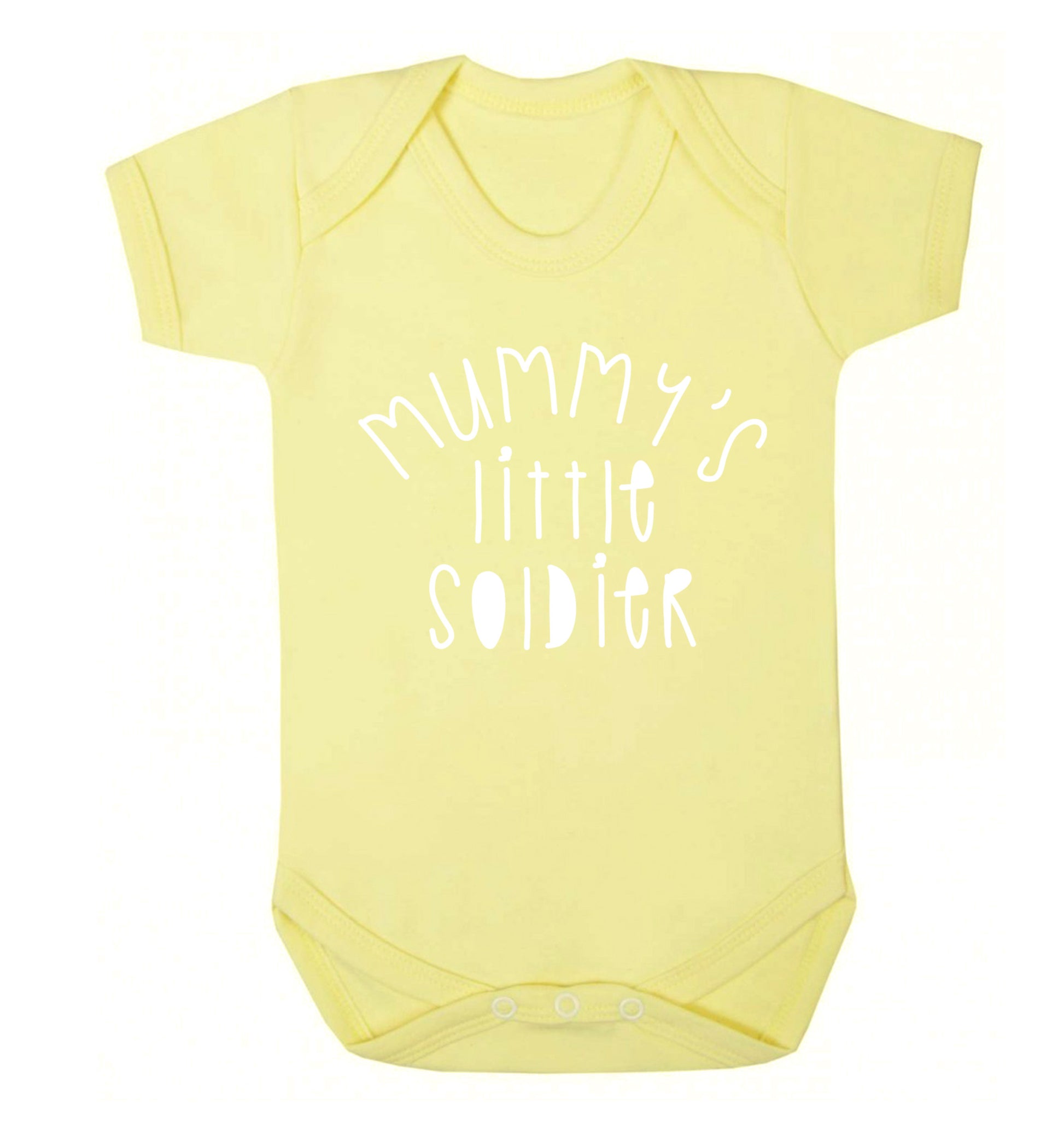 Mummy's little soldier Baby Vest pale yellow 18-24 months