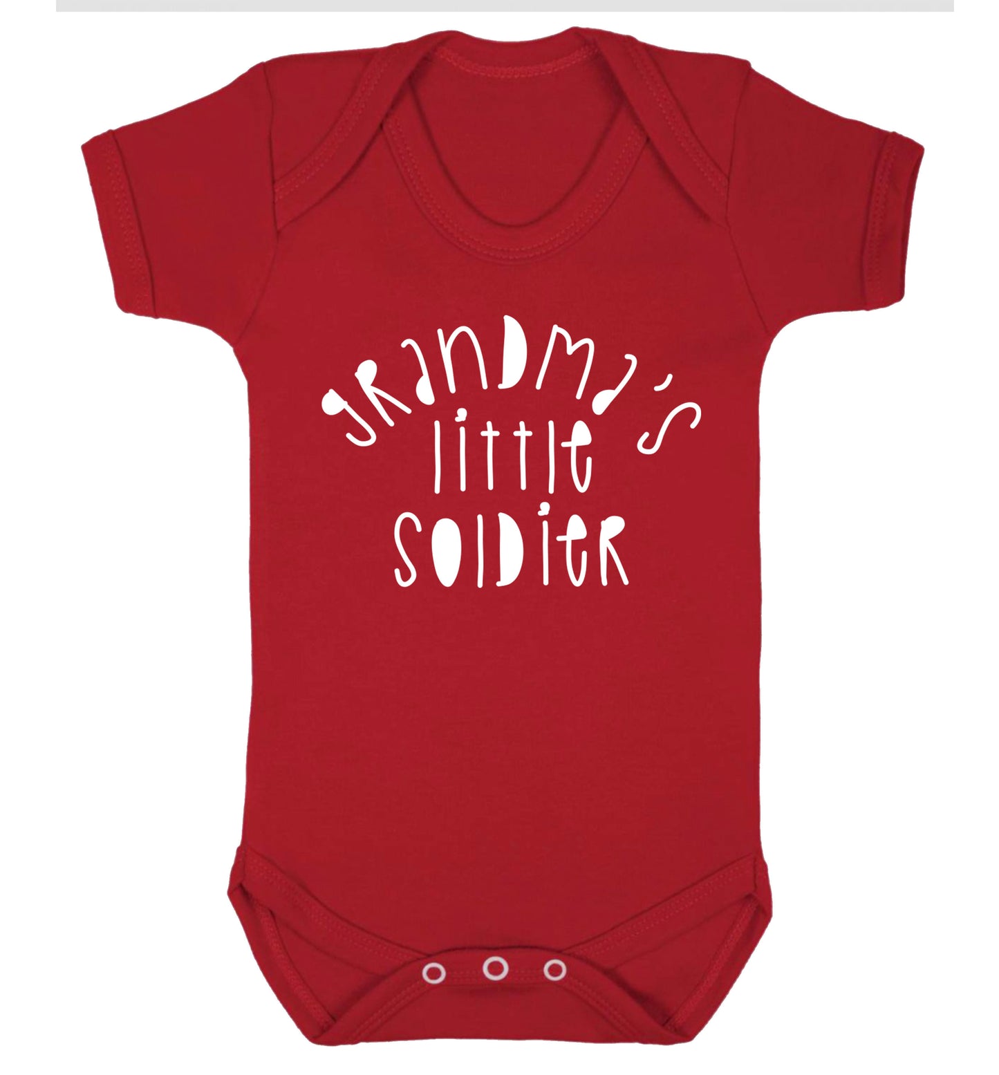 Grandma's little soldier Baby Vest red 18-24 months