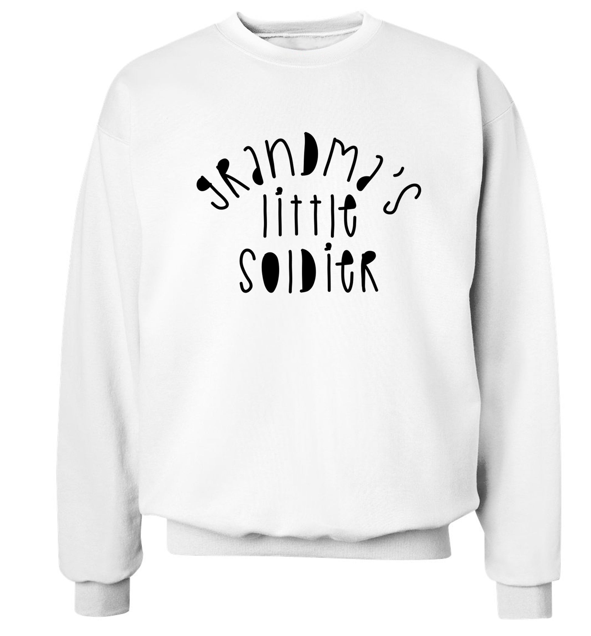 Grandma's little soldier Adult's unisex white Sweater 2XL