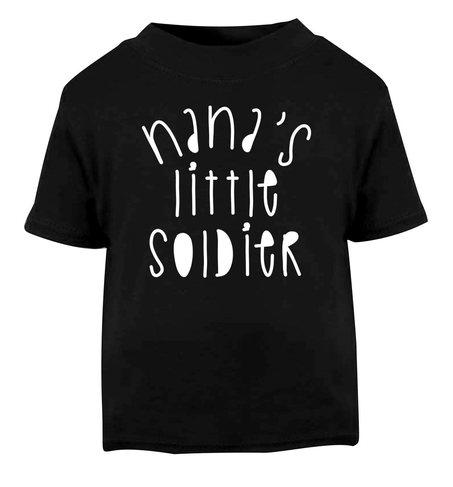 Nana's little soldier Black Baby Toddler Tshirt 2 years
