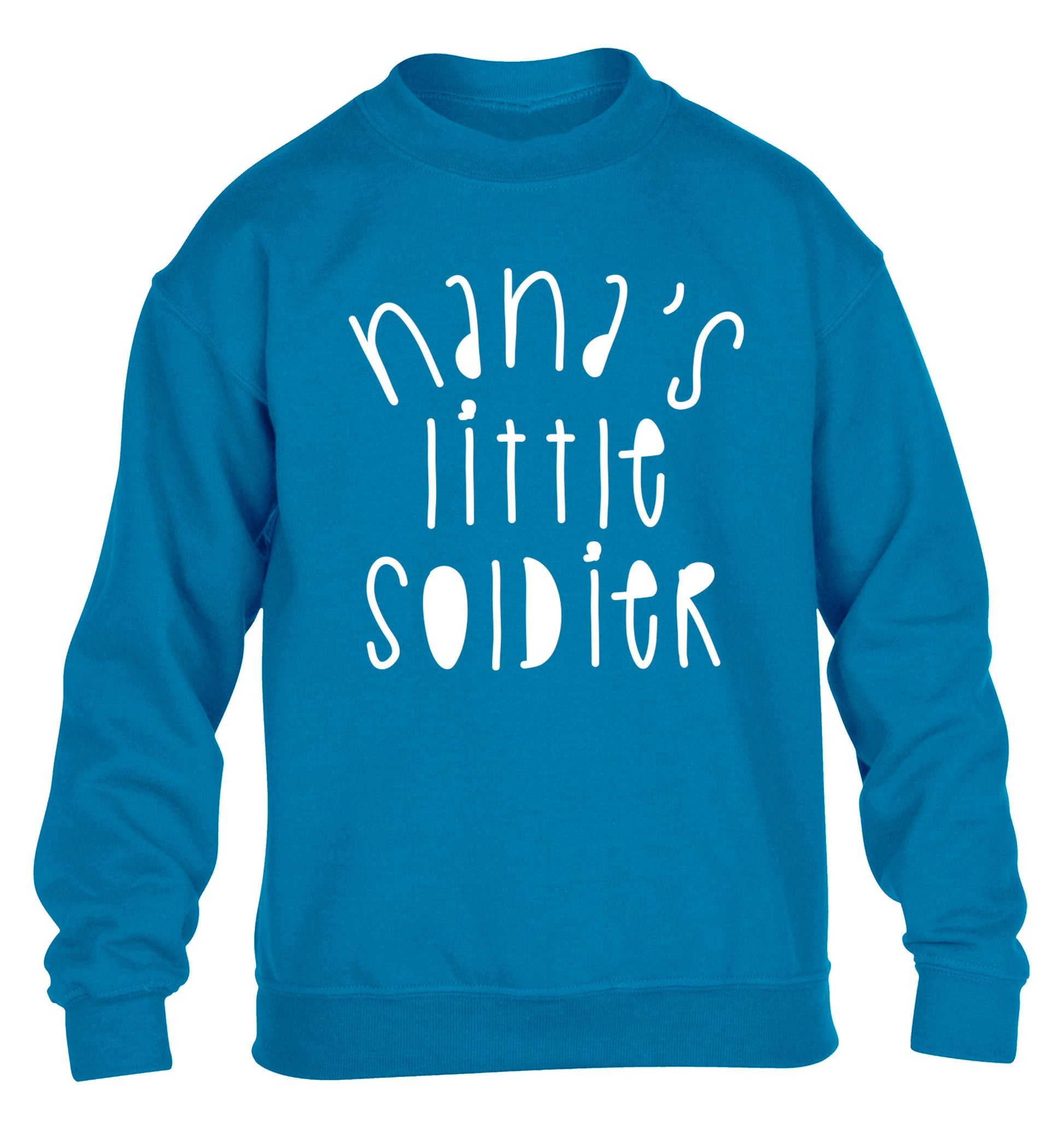 Nana's little soldier children's blue sweater 12-14 Years