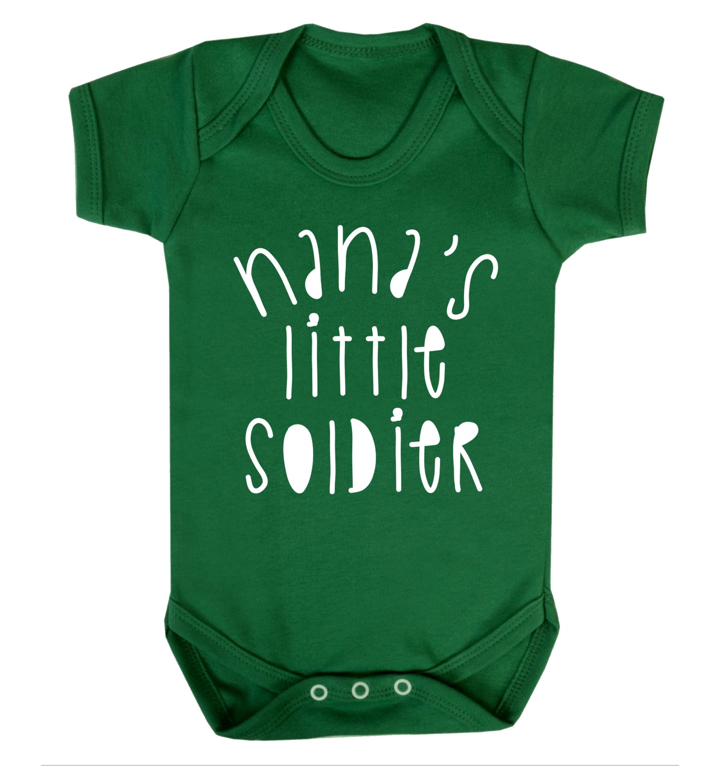 Nana's little soldier Baby Vest green 18-24 months