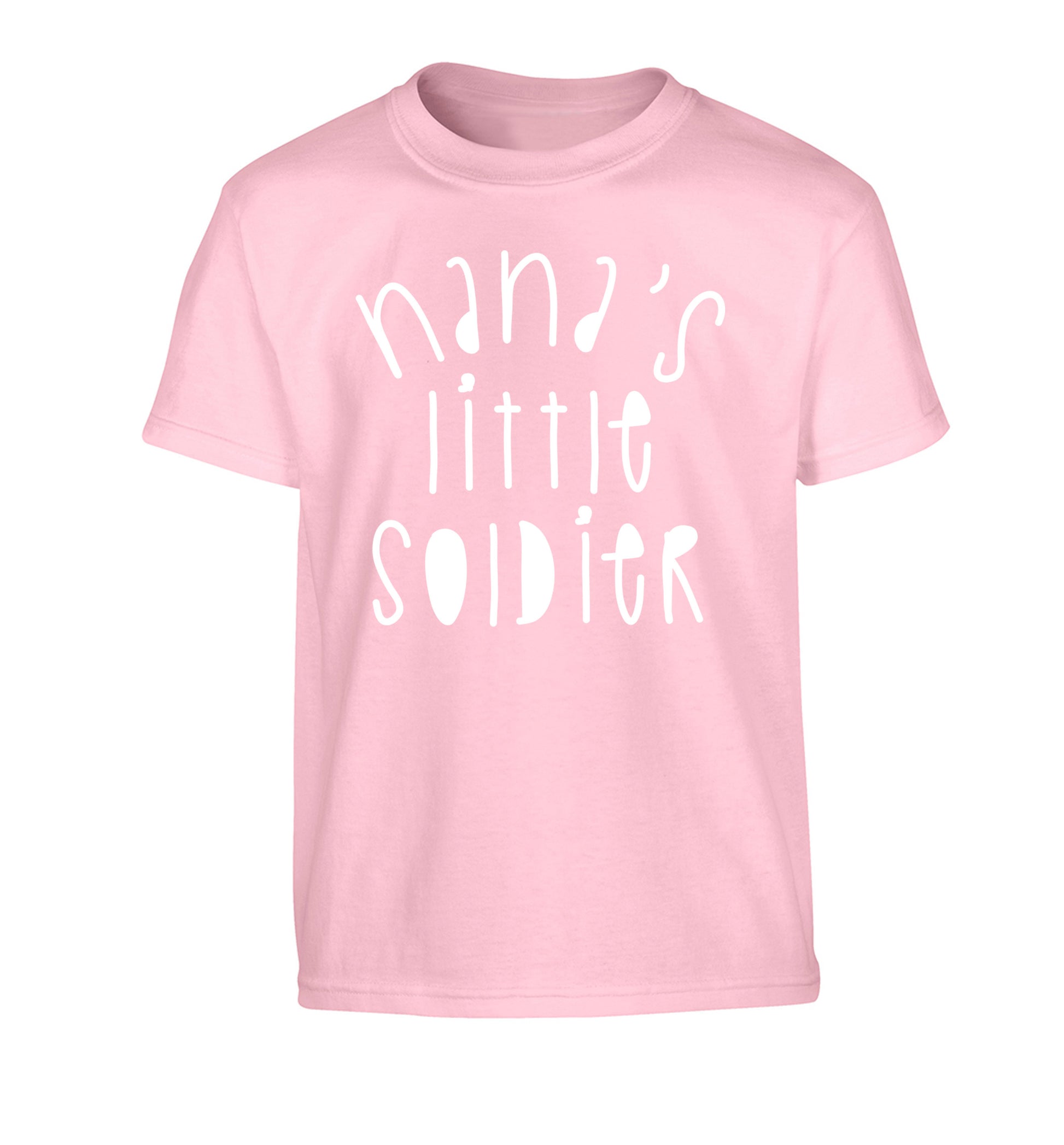 Nana's little soldier Children's light pink Tshirt 12-14 Years