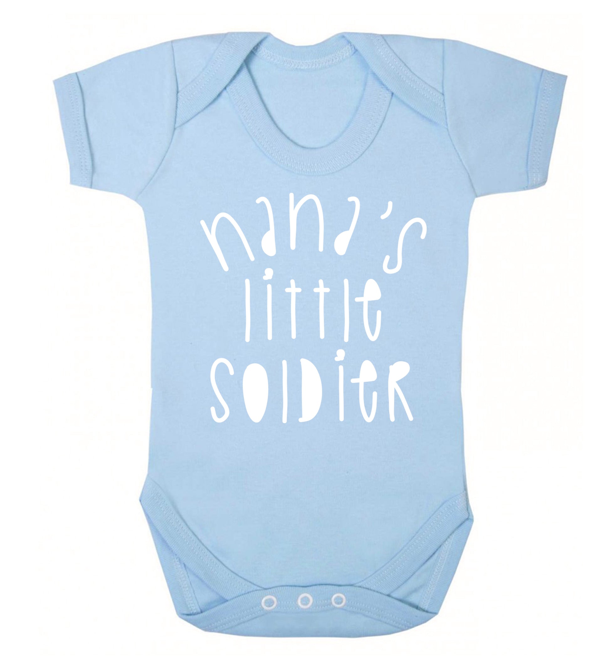 Nana's little soldier Baby Vest pale blue 18-24 months