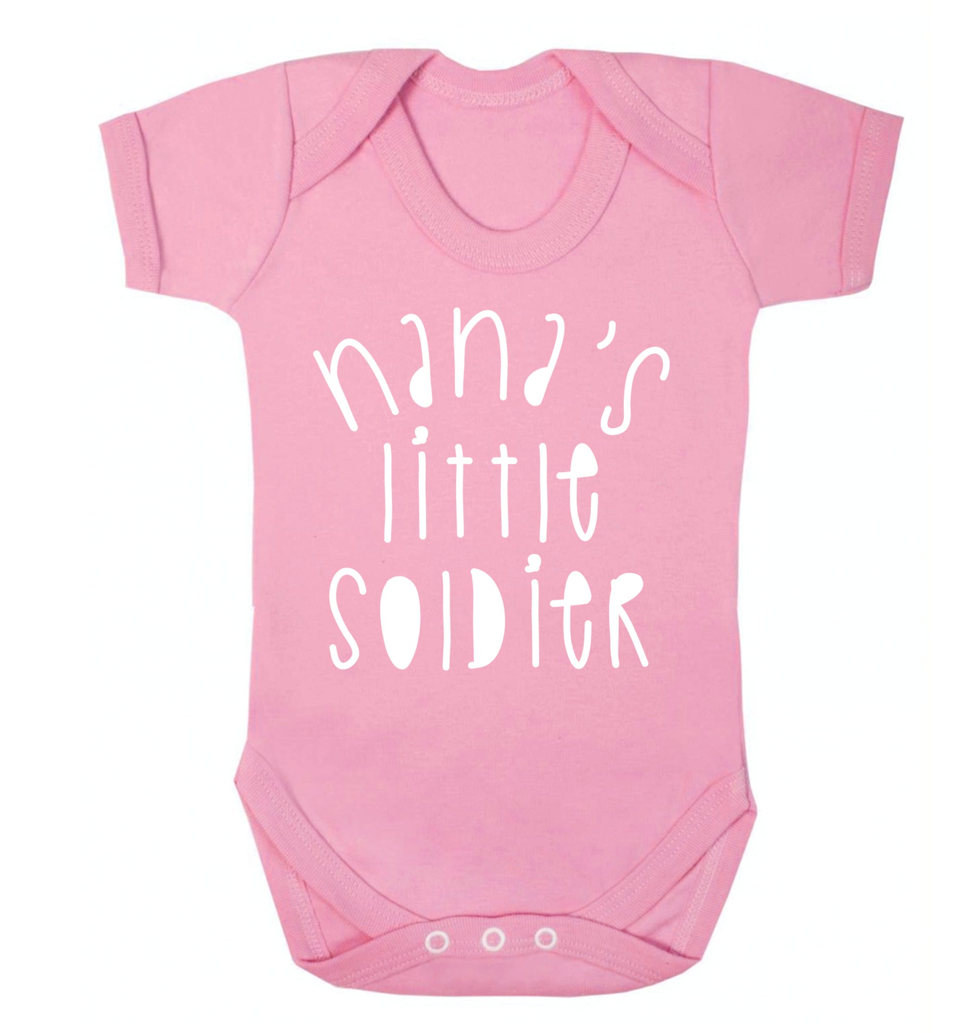 Nana's little soldier Baby Vest pale pink 18-24 months