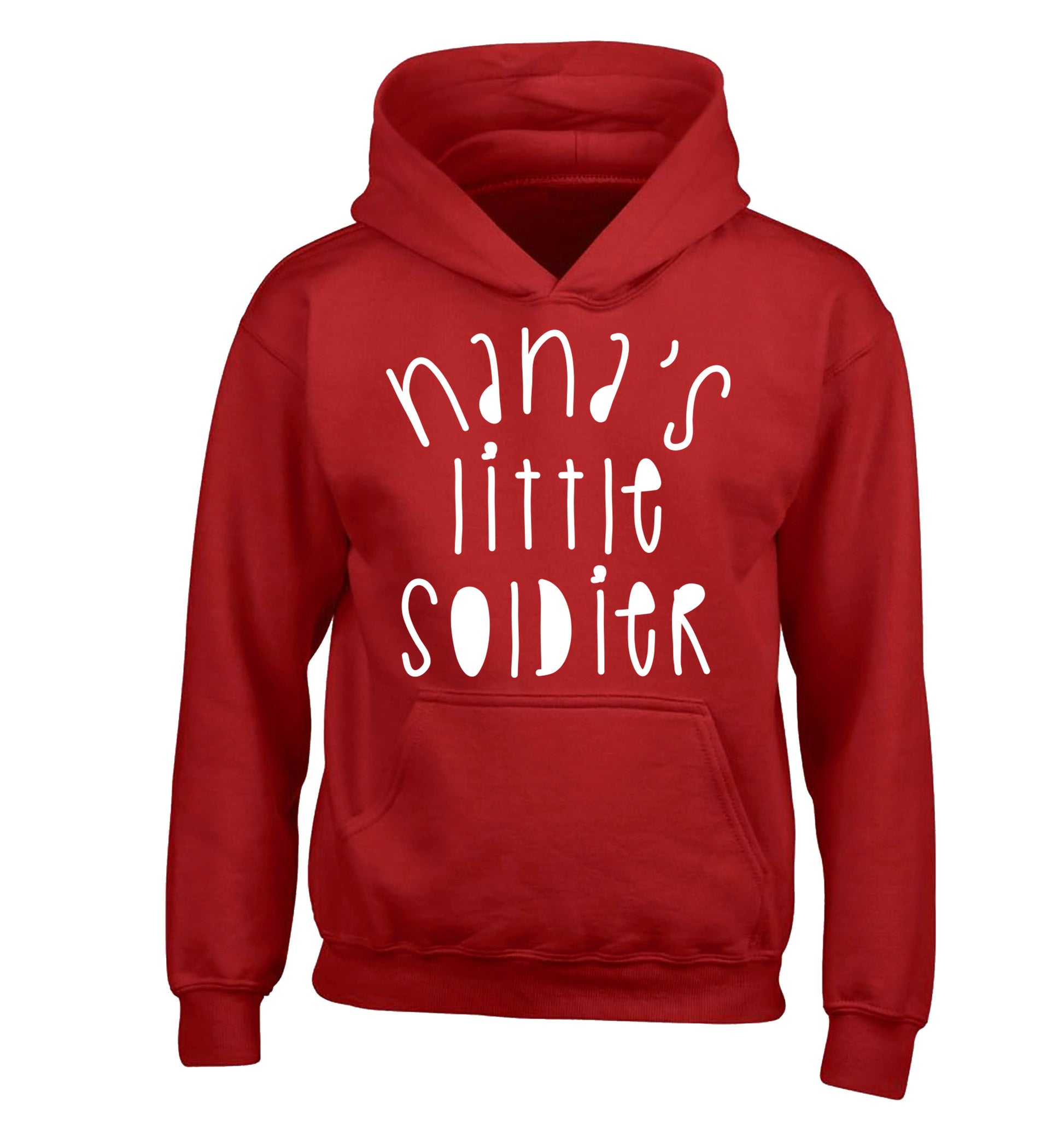 Nana's little soldier children's red hoodie 12-14 Years