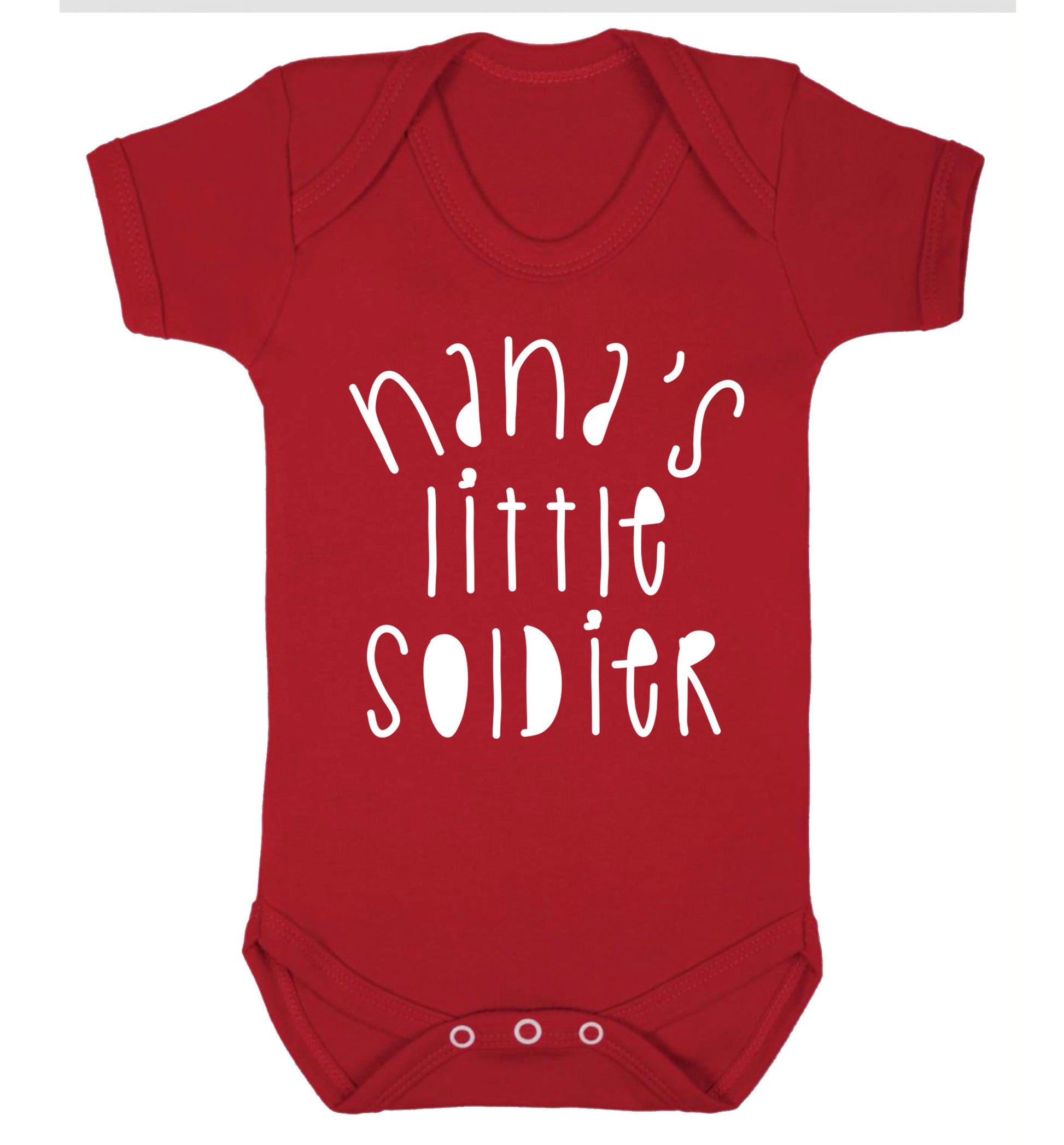 Nana's little soldier Baby Vest red 18-24 months